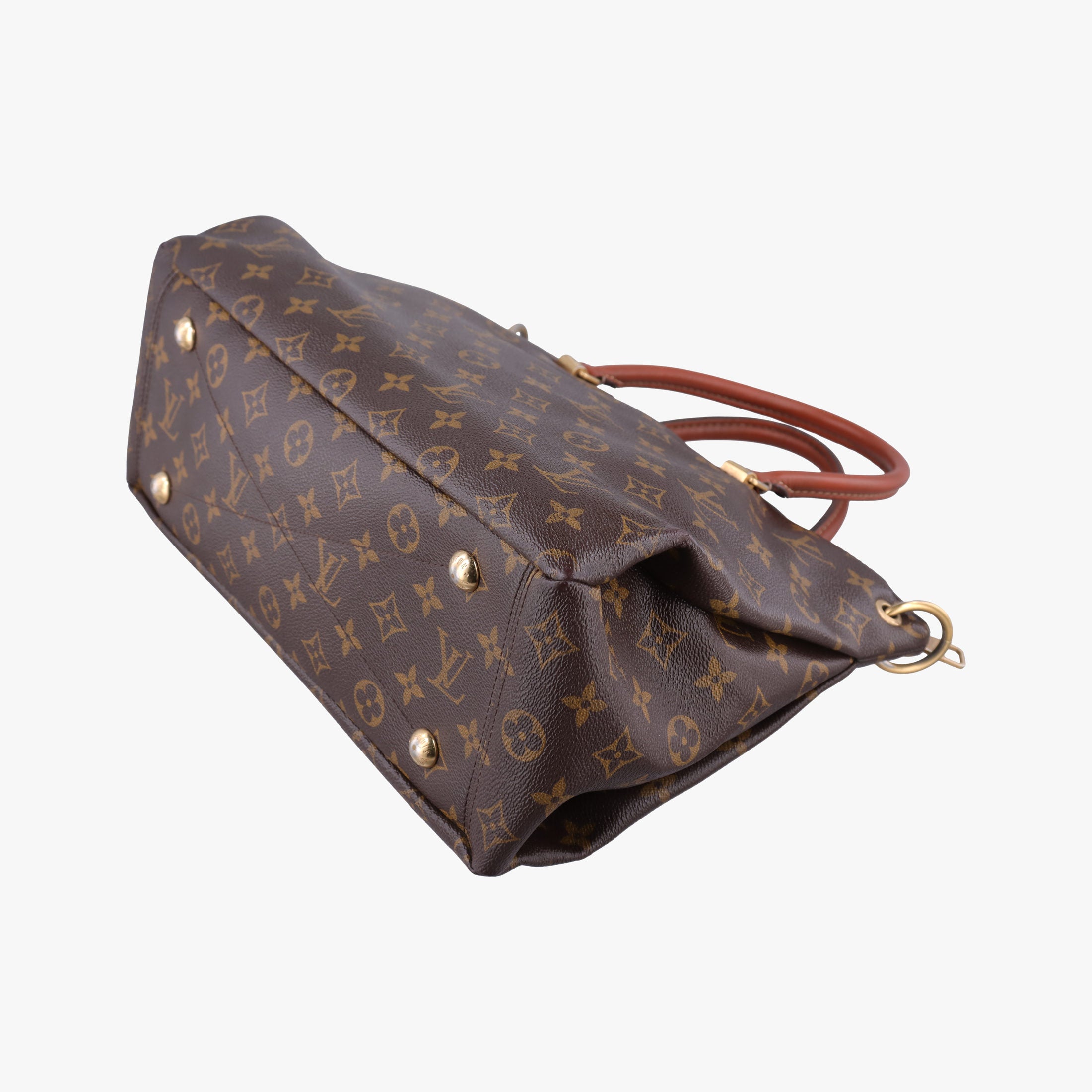 Vintage Louis Vuitton PALLAS Brown×Noir Monogram Canvas×calf leather M41175 handbag | stylenewstar