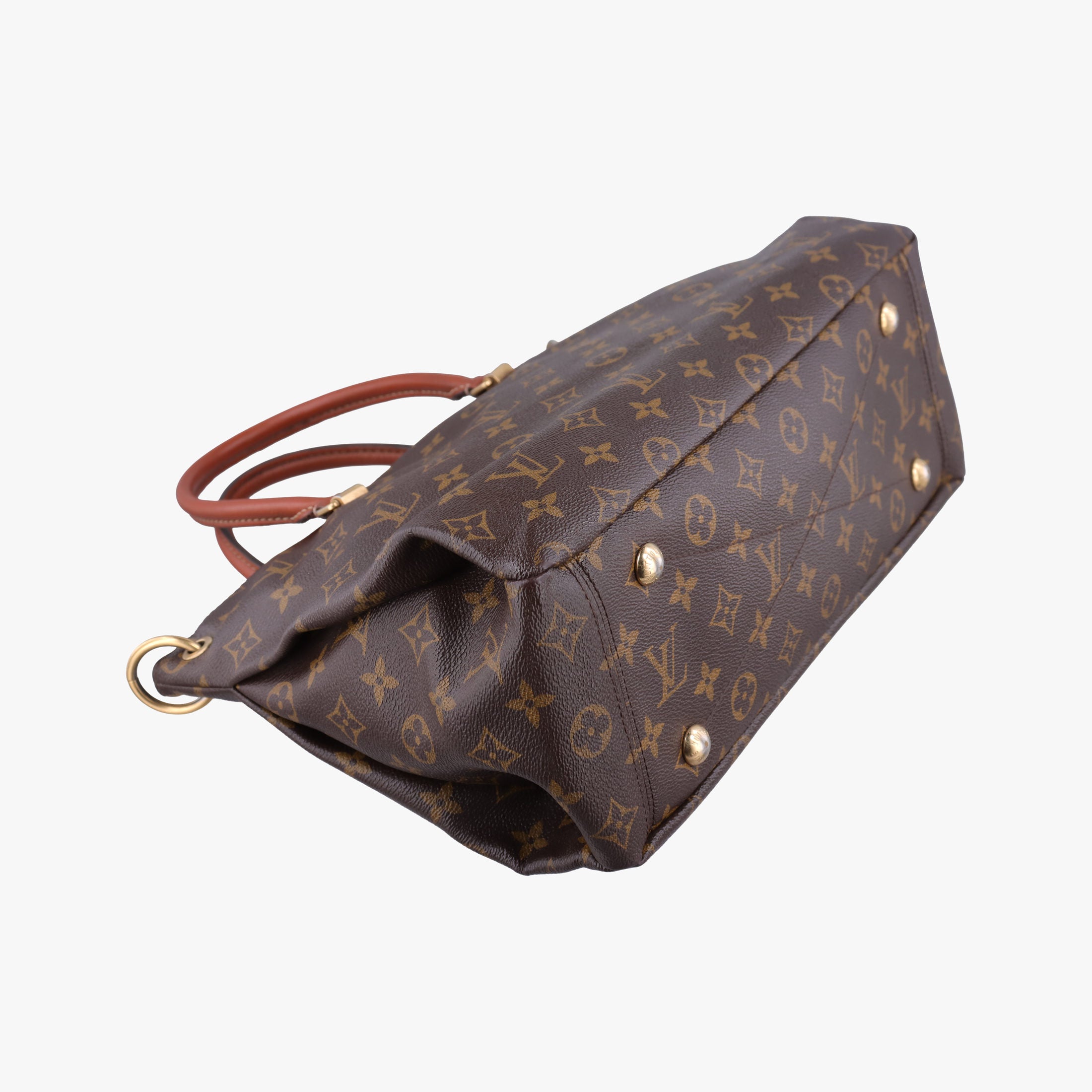 Vintage Louis Vuitton PALLAS Brown×Noir Monogram Canvas×calf leather M41175 handbag | stylenewstar