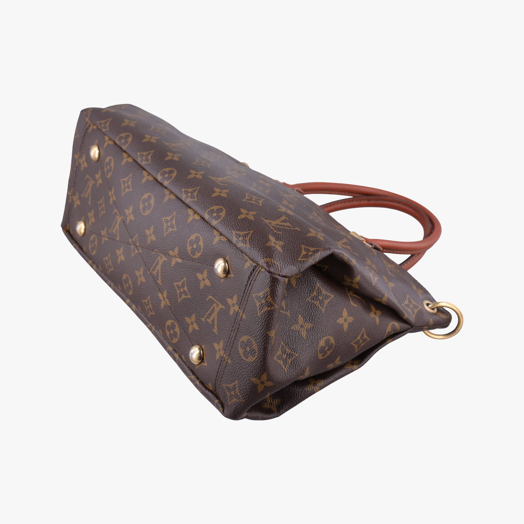 Vintage Louis Vuitton PALLAS Brown×Noir Monogram Canvas×calf leather M41175 handbag | stylenewstar