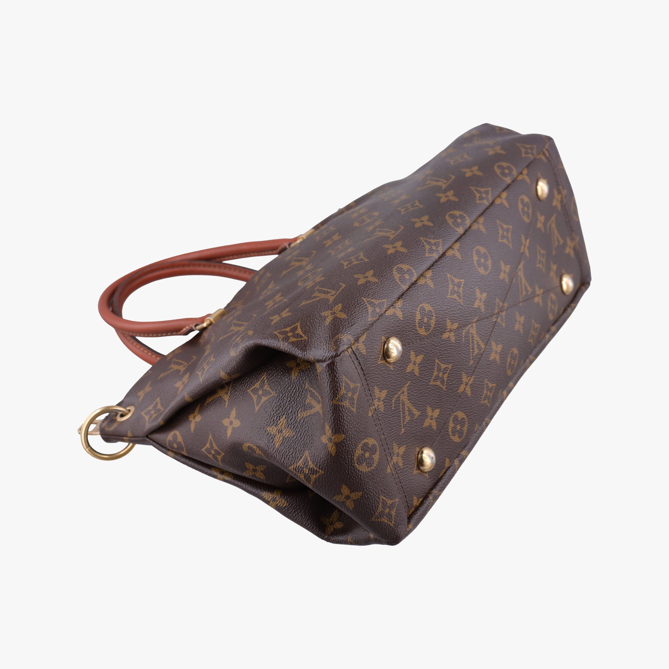 Vintage Louis Vuitton PALLAS Brown×Noir Monogram Canvas×calf leather M41175 handbag | stylenewstar