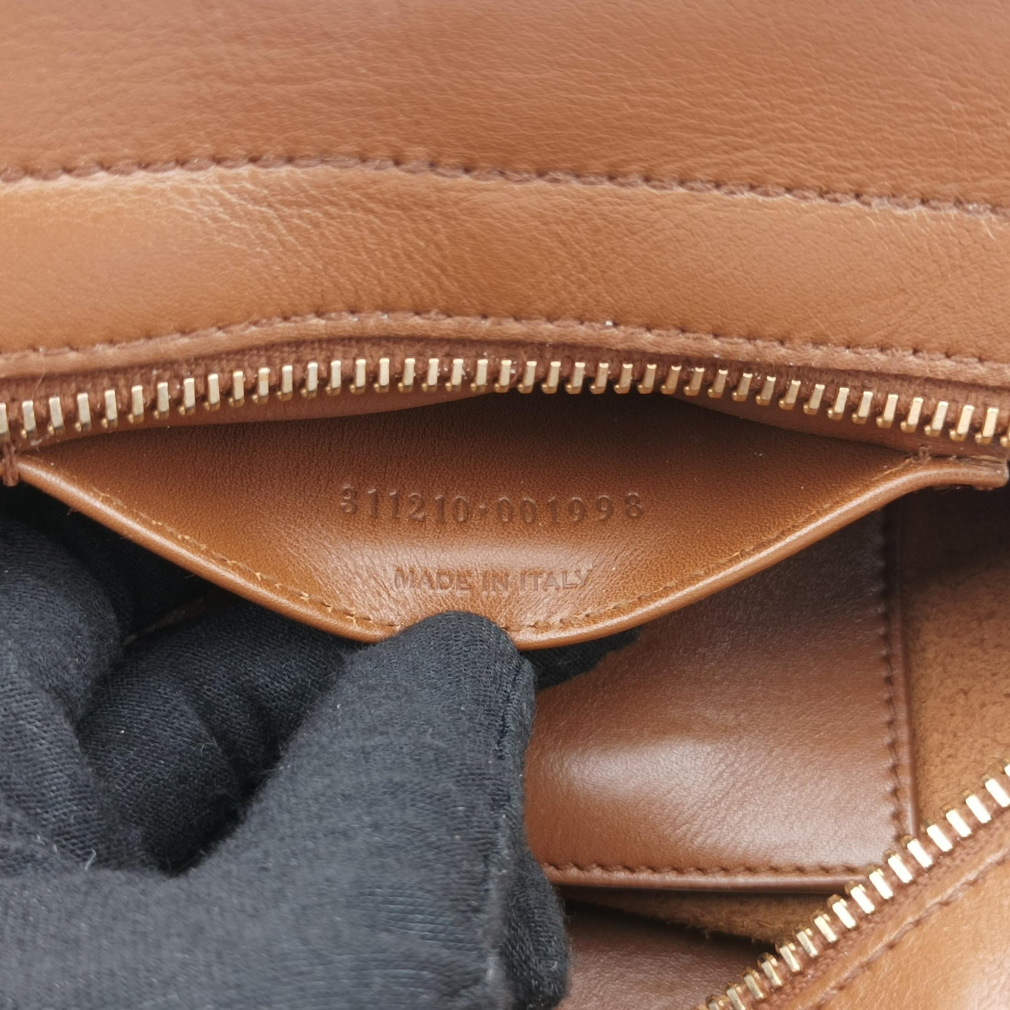 Secondhand Yves Saint Laurent Y Ligne Petit Cabas Brown Leather 311210 shoulderbag | stylenewstar