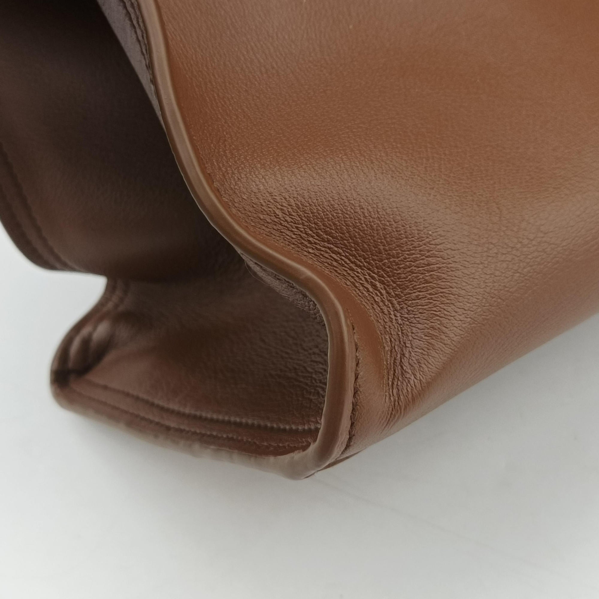 Secondhand Yves Saint Laurent Y Ligne Petit Cabas Brown Leather 311210 shoulderbag | stylenewstar