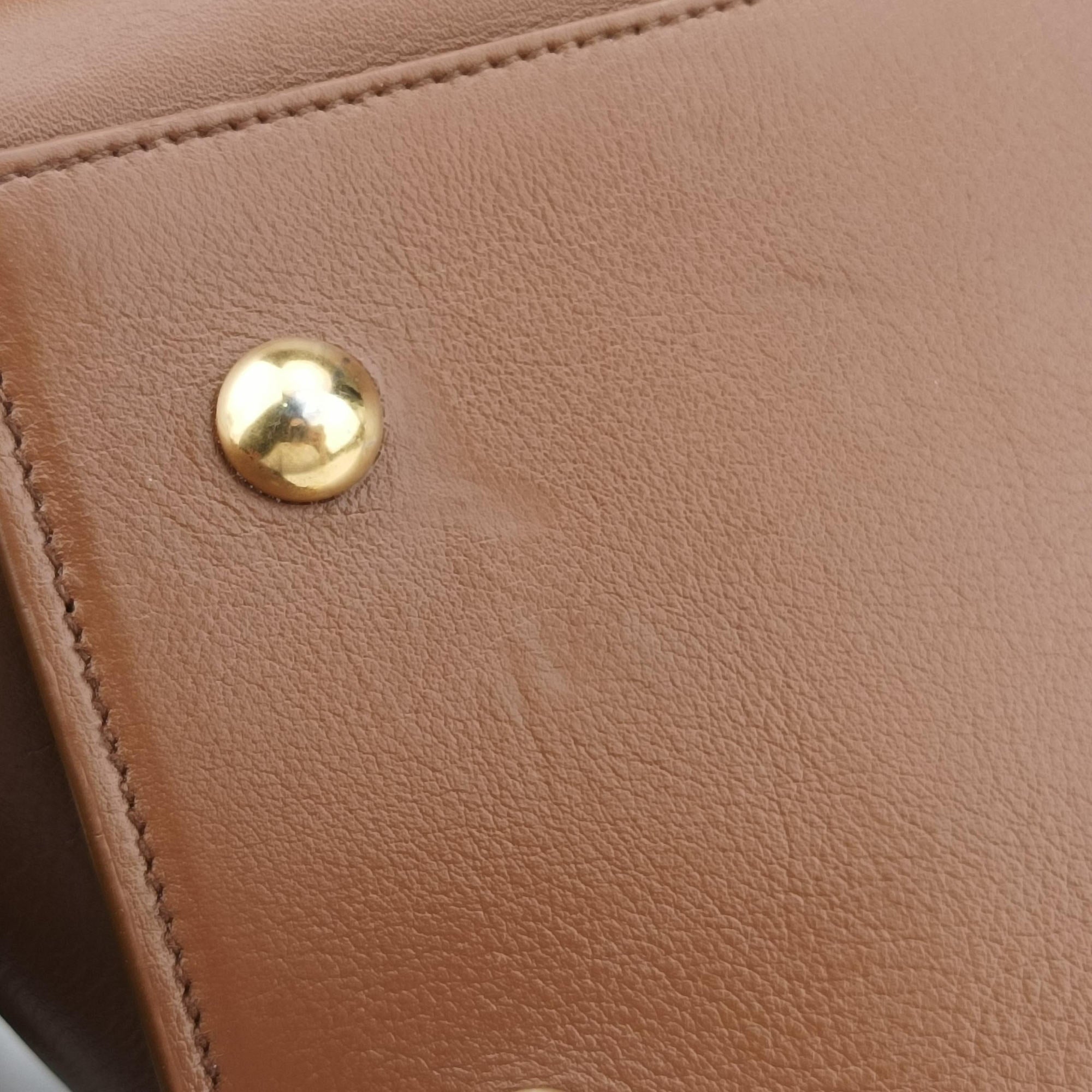 Secondhand Yves Saint Laurent Y Ligne Petit Cabas Brown Leather 311210 shoulderbag | stylenewstar