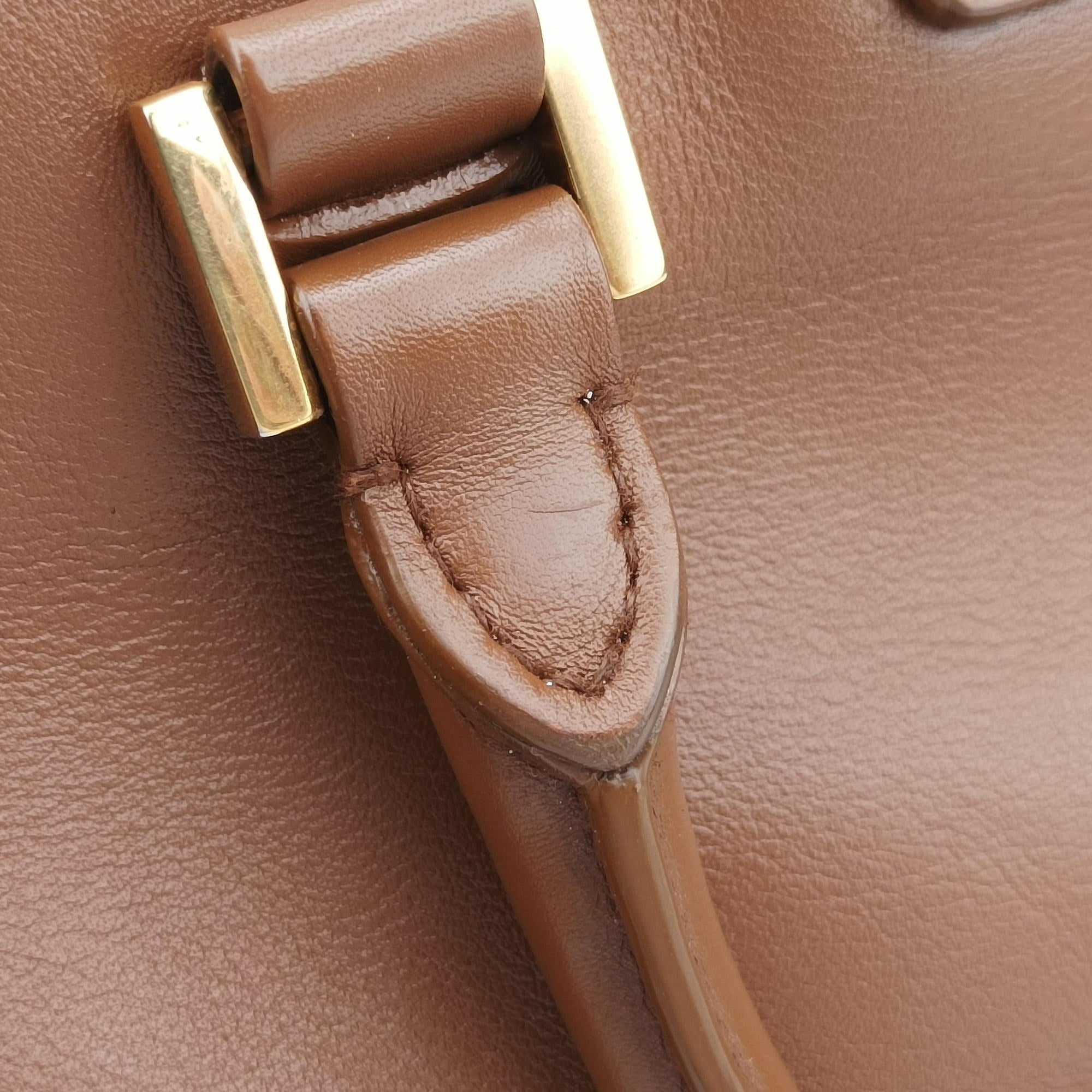 Secondhand Yves Saint Laurent Y Ligne Petit Cabas Brown Leather 311210 shoulderbag | stylenewstar