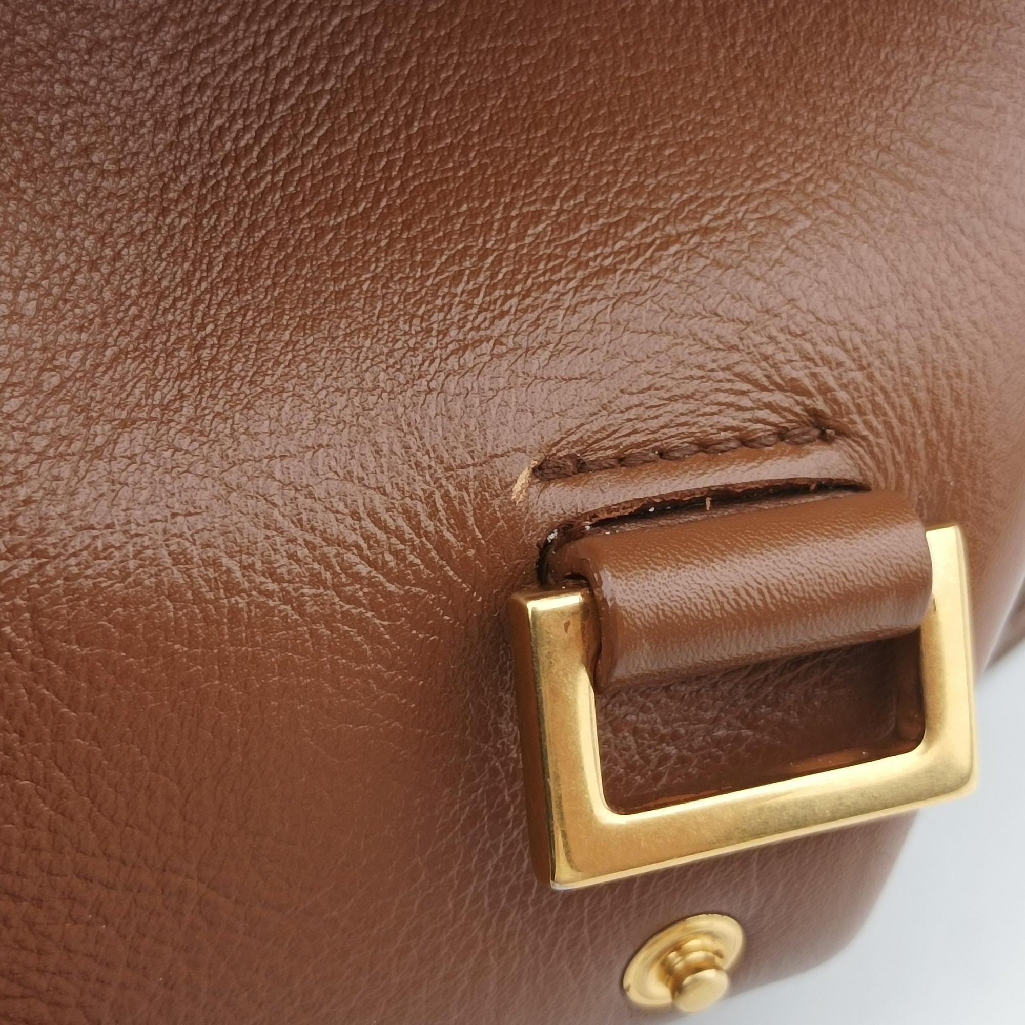 Secondhand Yves Saint Laurent Y Ligne Petit Cabas Brown Leather 311210 shoulderbag | stylenewstar
