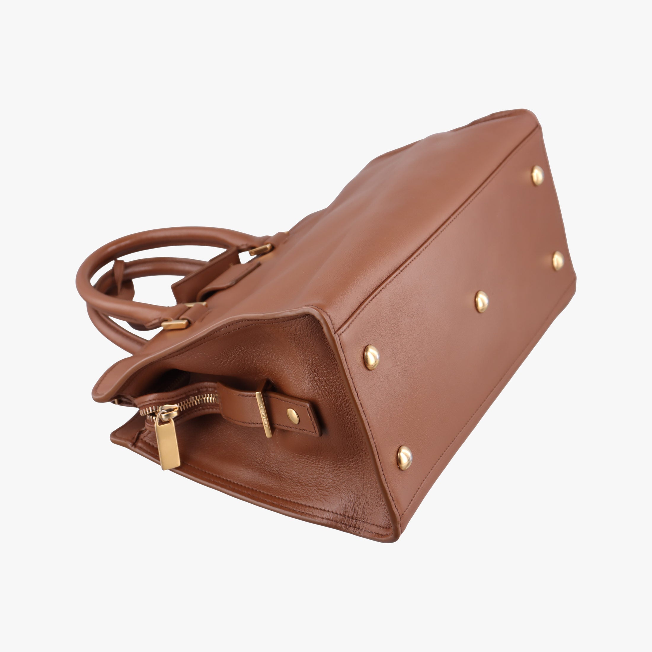 Secondhand Yves Saint Laurent Y Ligne Petit Cabas Brown Leather 311210 shoulderbag | stylenewstar