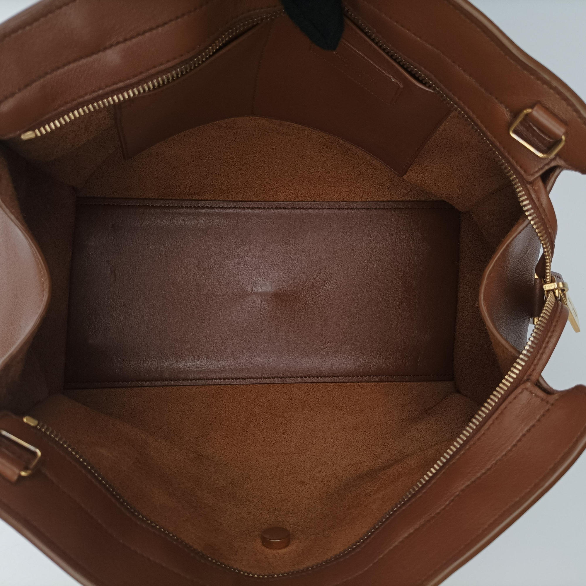 Secondhand Yves Saint Laurent Y Ligne Petit Cabas Brown Leather 311210 shoulderbag | stylenewstar