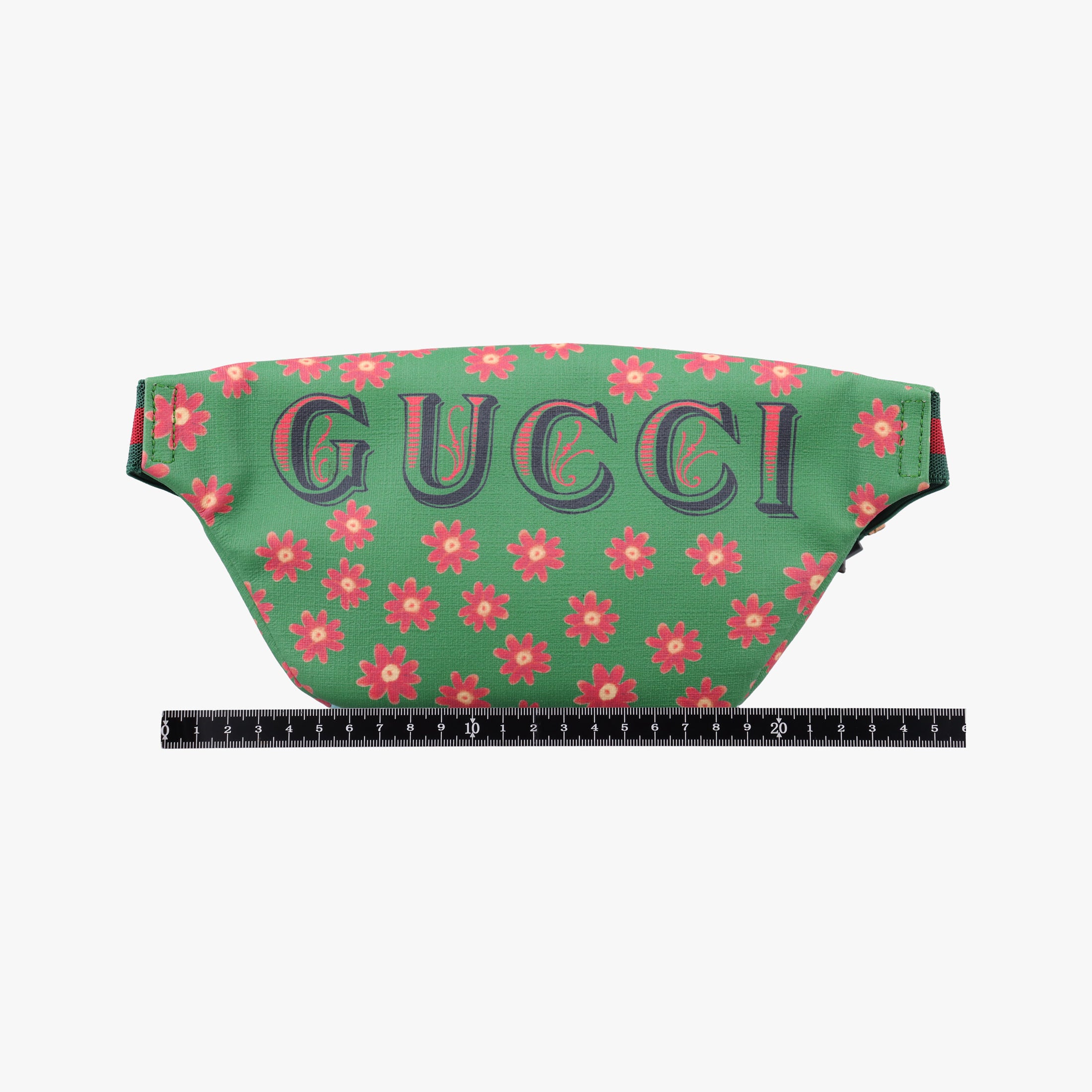 Secondhand Gucci kids GG Top strawberry Print Green × Multi canvas 502095 bum bag/waist bag | stylenewstar