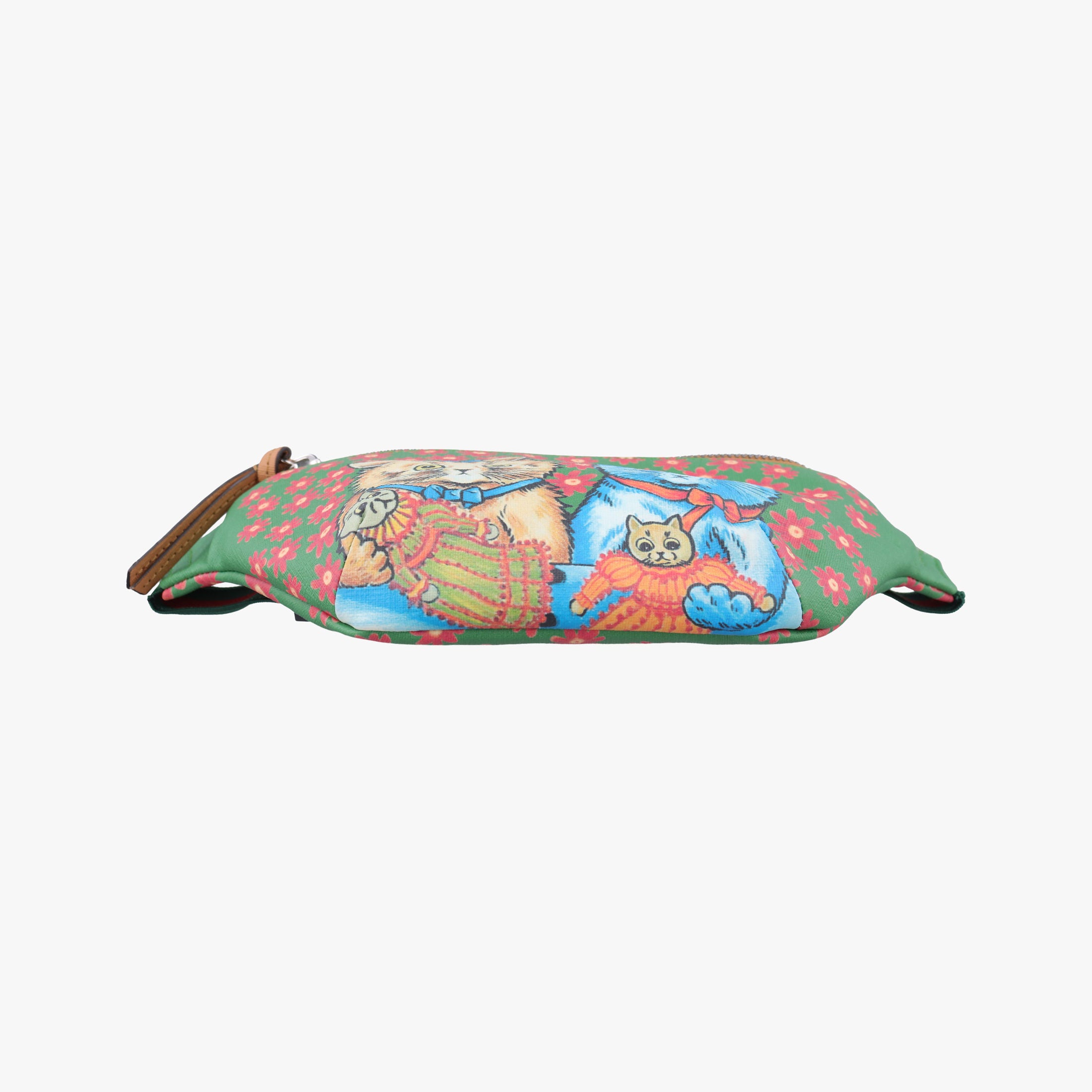 Secondhand Gucci kids GG Top strawberry Print Green × Multi canvas 502095 bum bag/waist bag | stylenewstar
