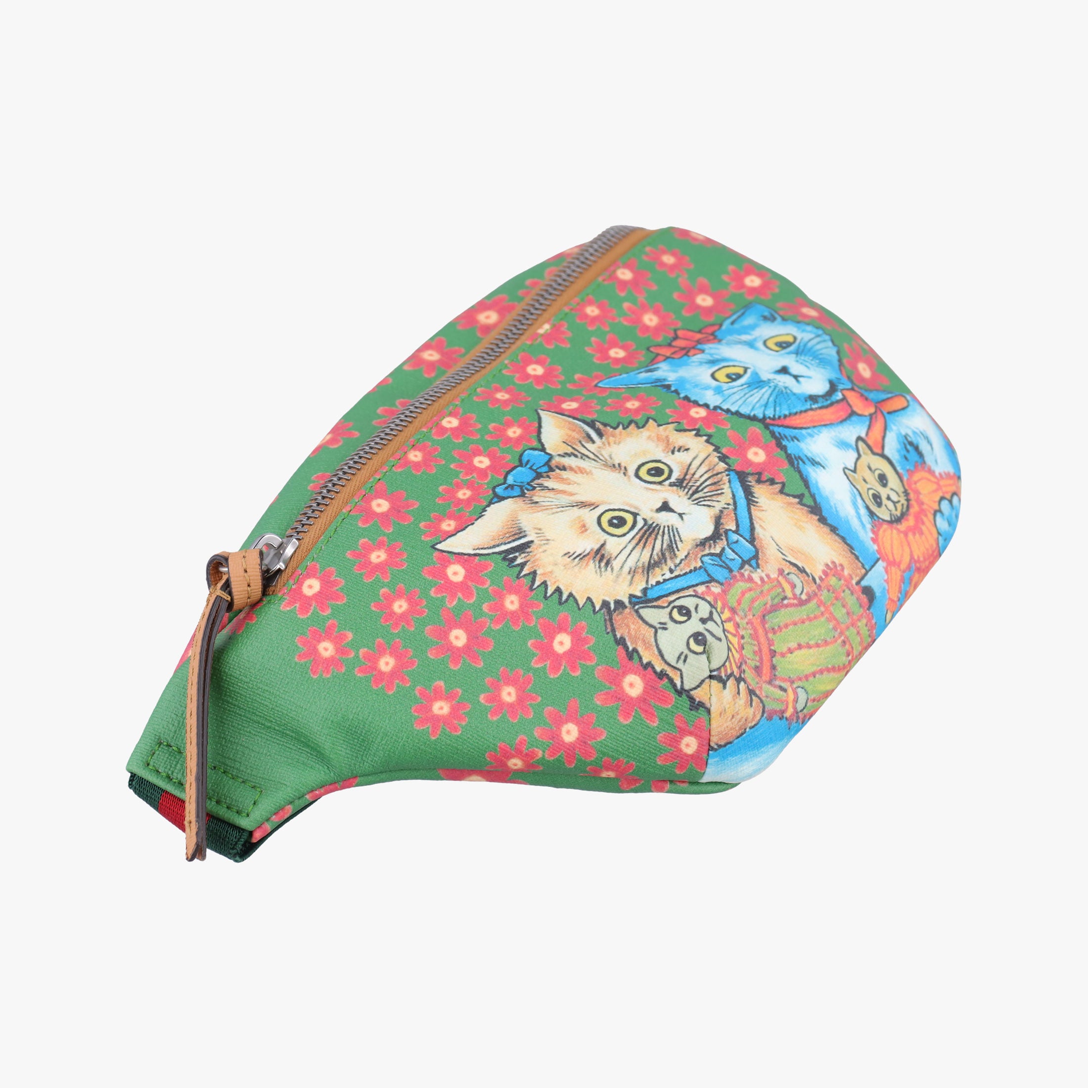 Secondhand Gucci kids GG Top strawberry Print Green × Multi canvas 502095 bum bag/waist bag | stylenewstar
