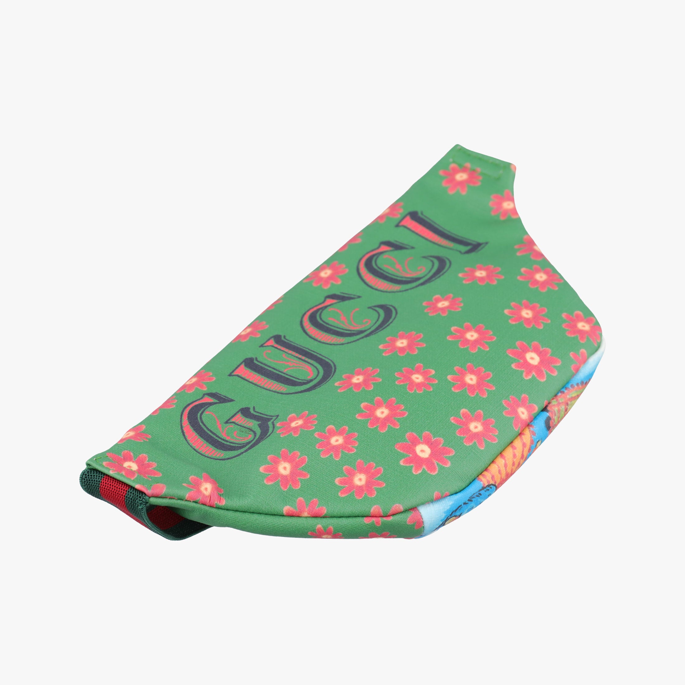 Secondhand Gucci kids GG Top strawberry Print Green × Multi canvas 502095 bum bag/waist bag | stylenewstar