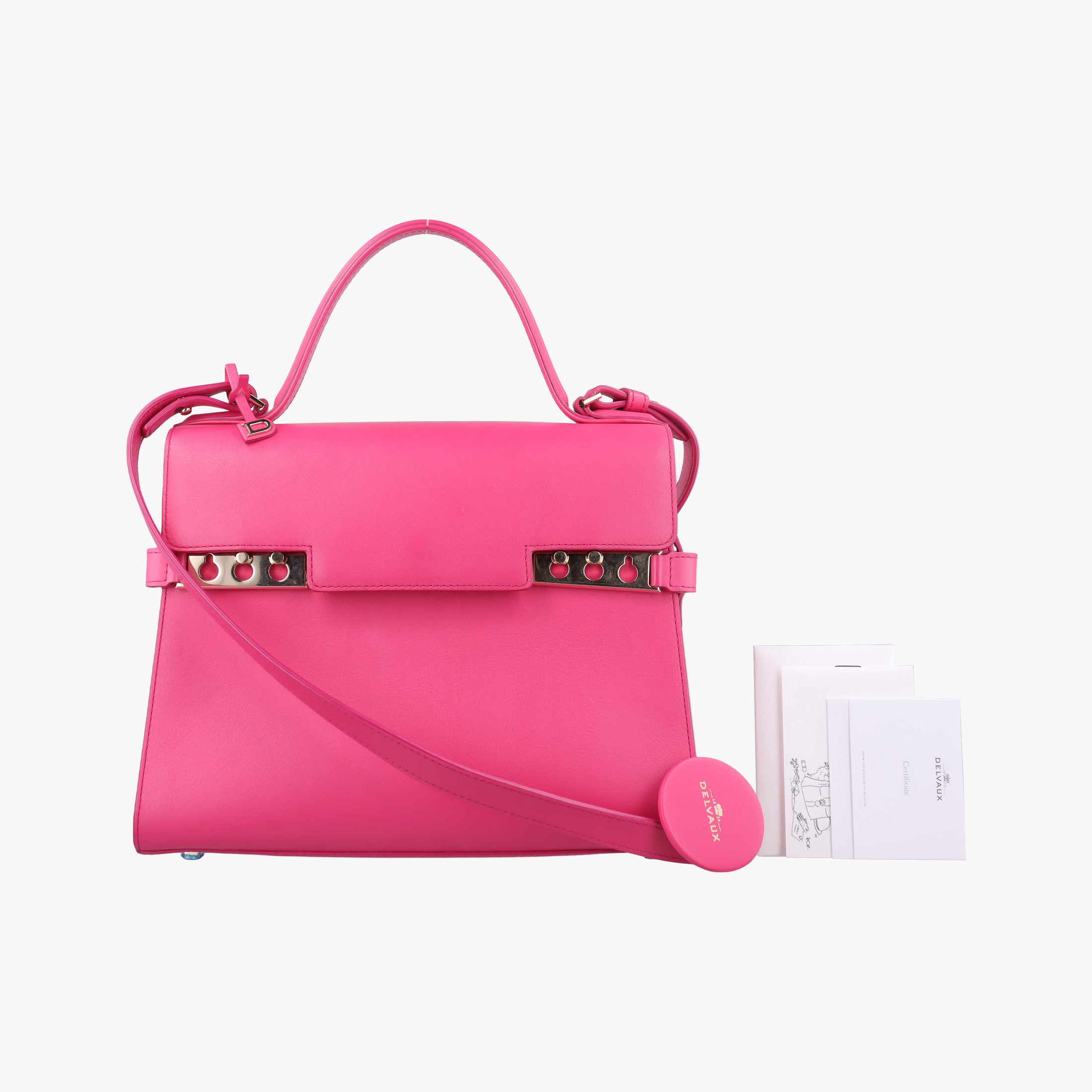Pre-owned Delvaux Tampete Rose Leather  shoulderbag | stylenewstar