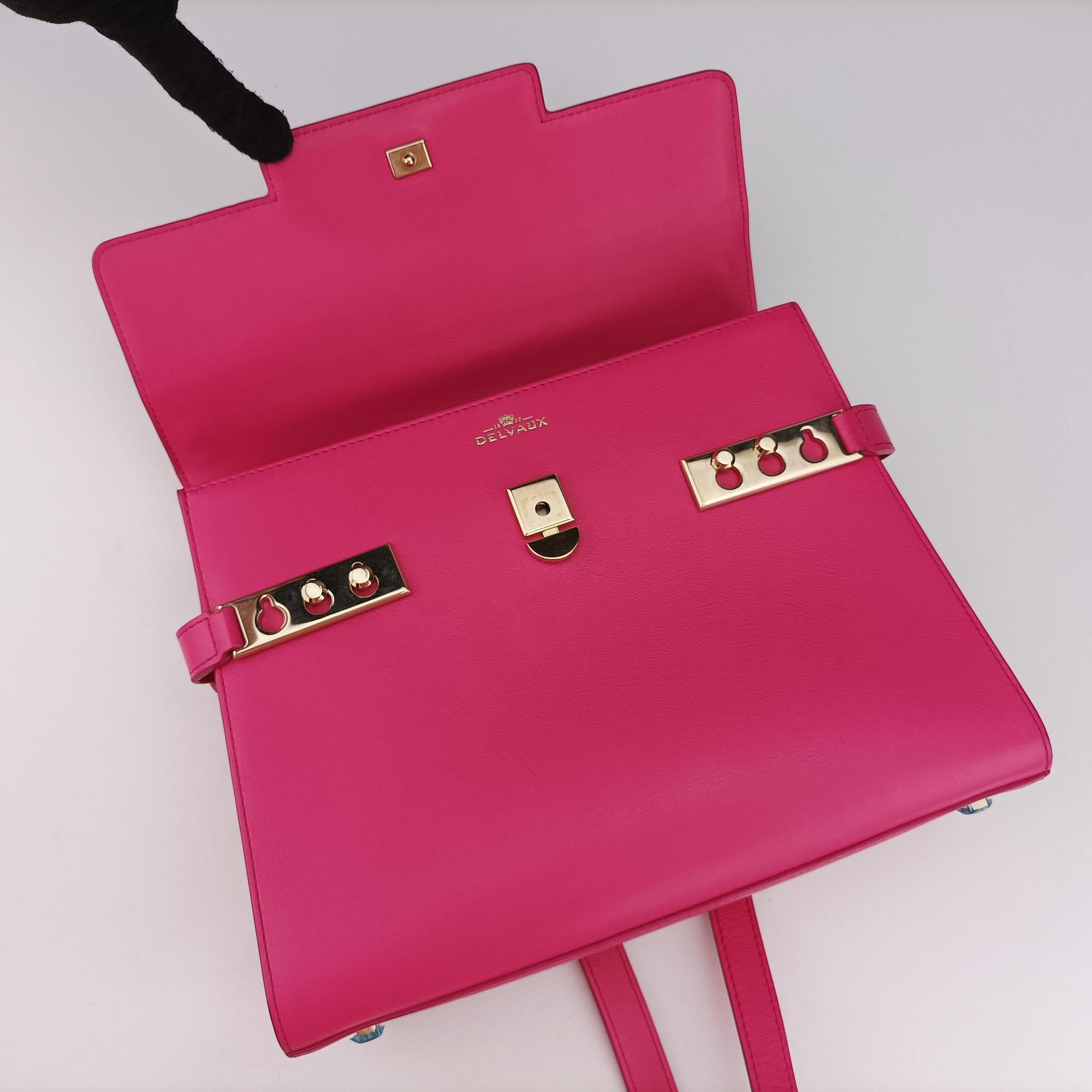Pre-owned Delvaux Tampete Rose Leather  shoulderbag | stylenewstar