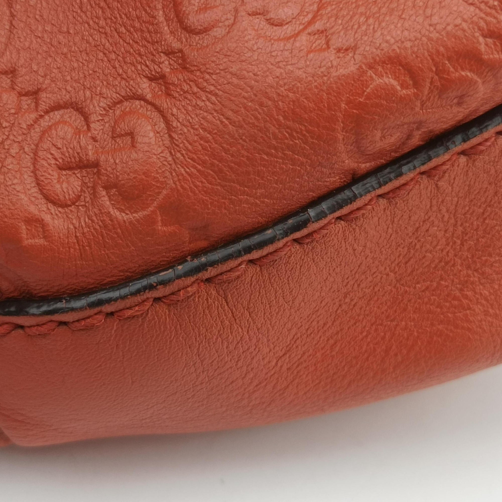 Pre-owned Gucci Sukey Coral Pink Leather 247902 shoulderbag | stylenewstar