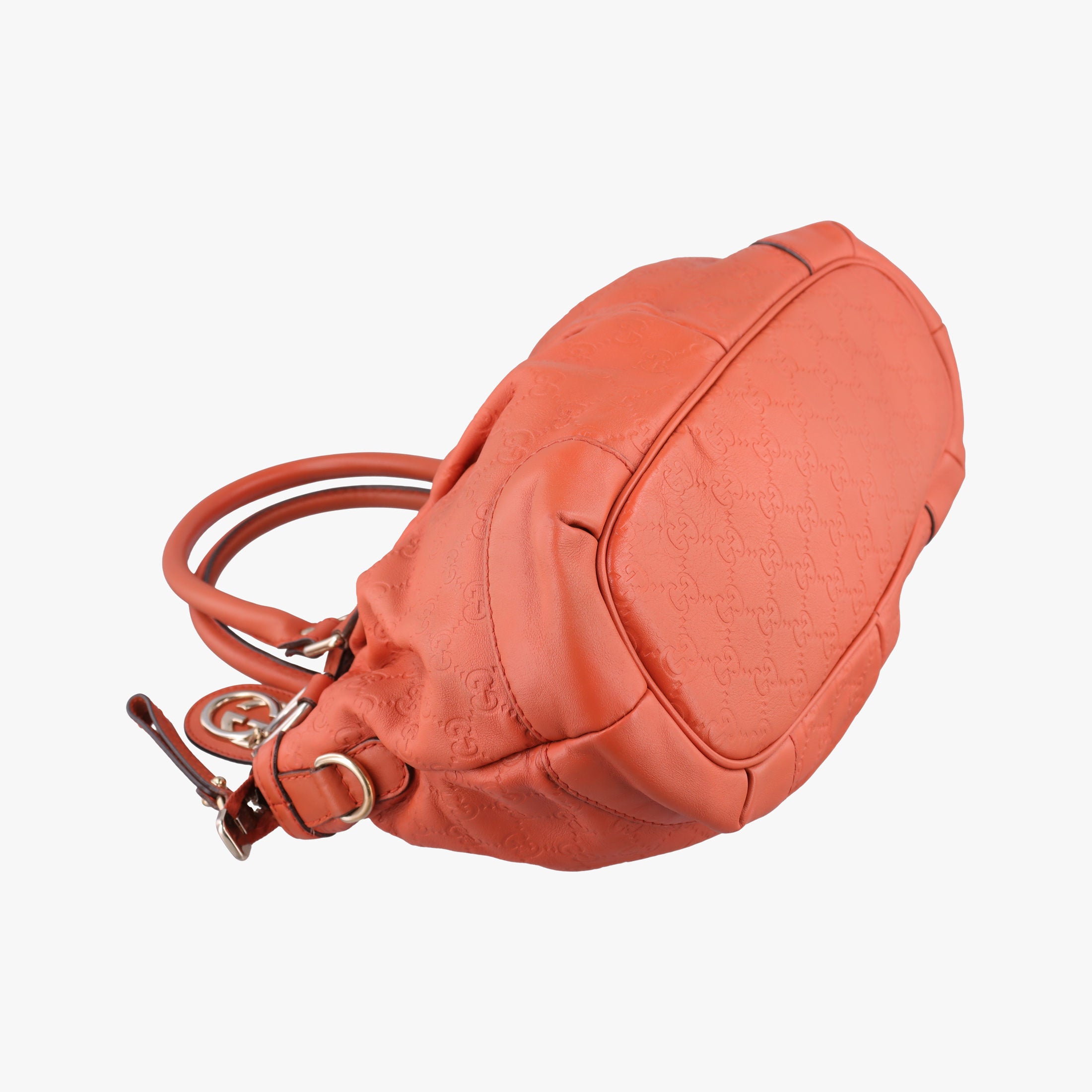 Pre-owned Gucci Sukey Coral Pink Leather 247902 shoulderbag | stylenewstar