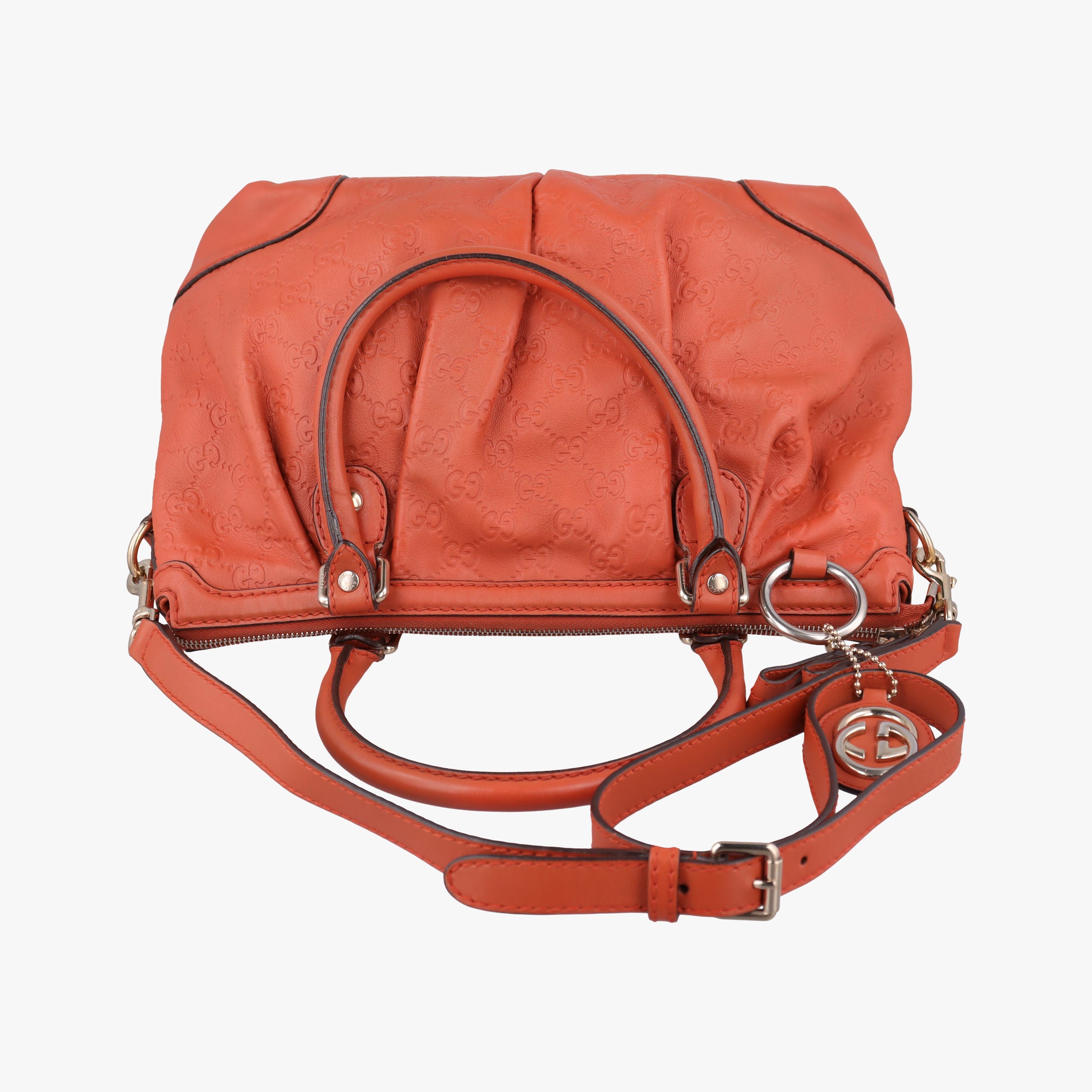 Pre-owned Gucci Sukey Coral Pink Leather 247902 shoulderbag | stylenewstar
