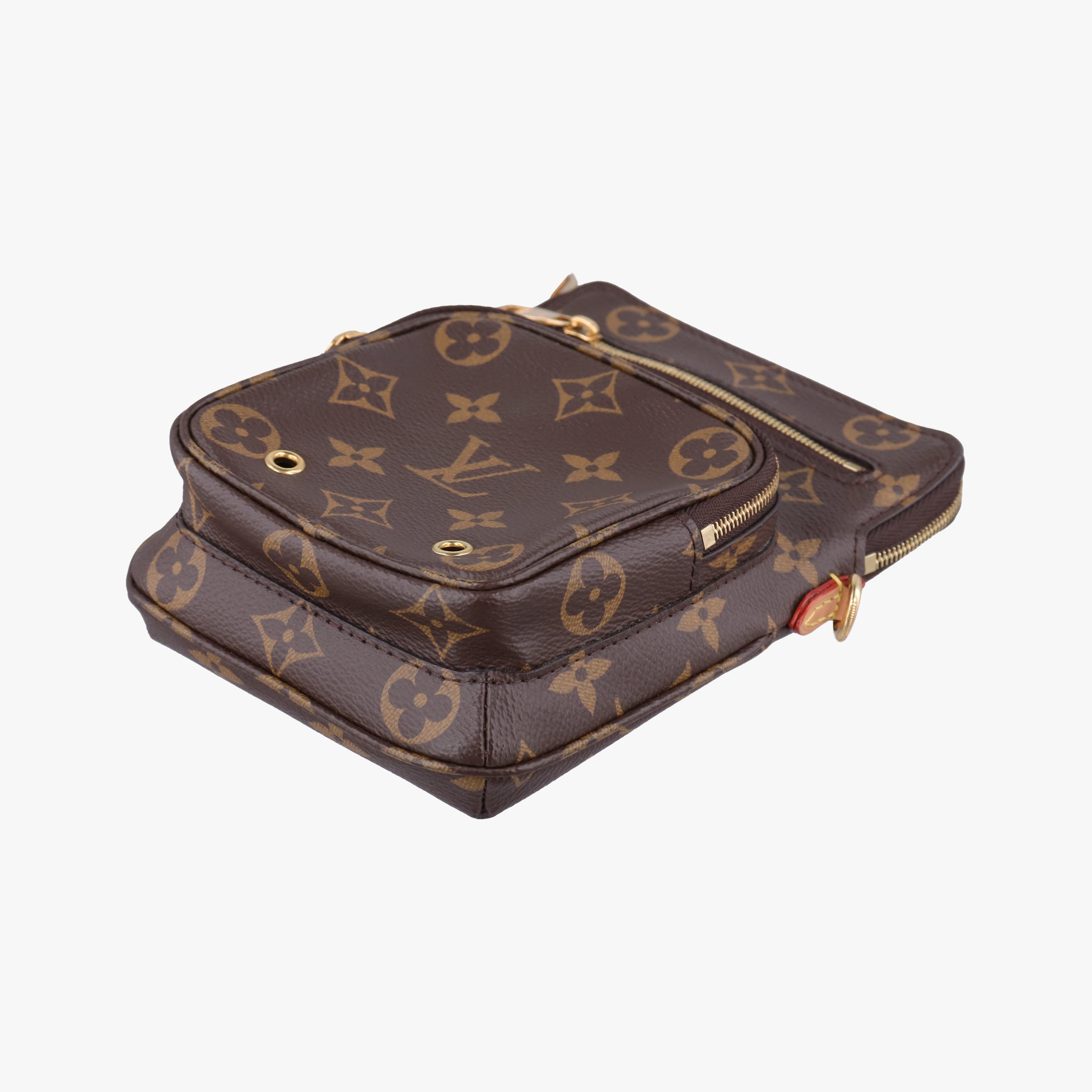Pre-owned Louis Vuitton Utility Phone Sleeve Brown Monogram Canvas M80746 shoulderbag | stylenewstar