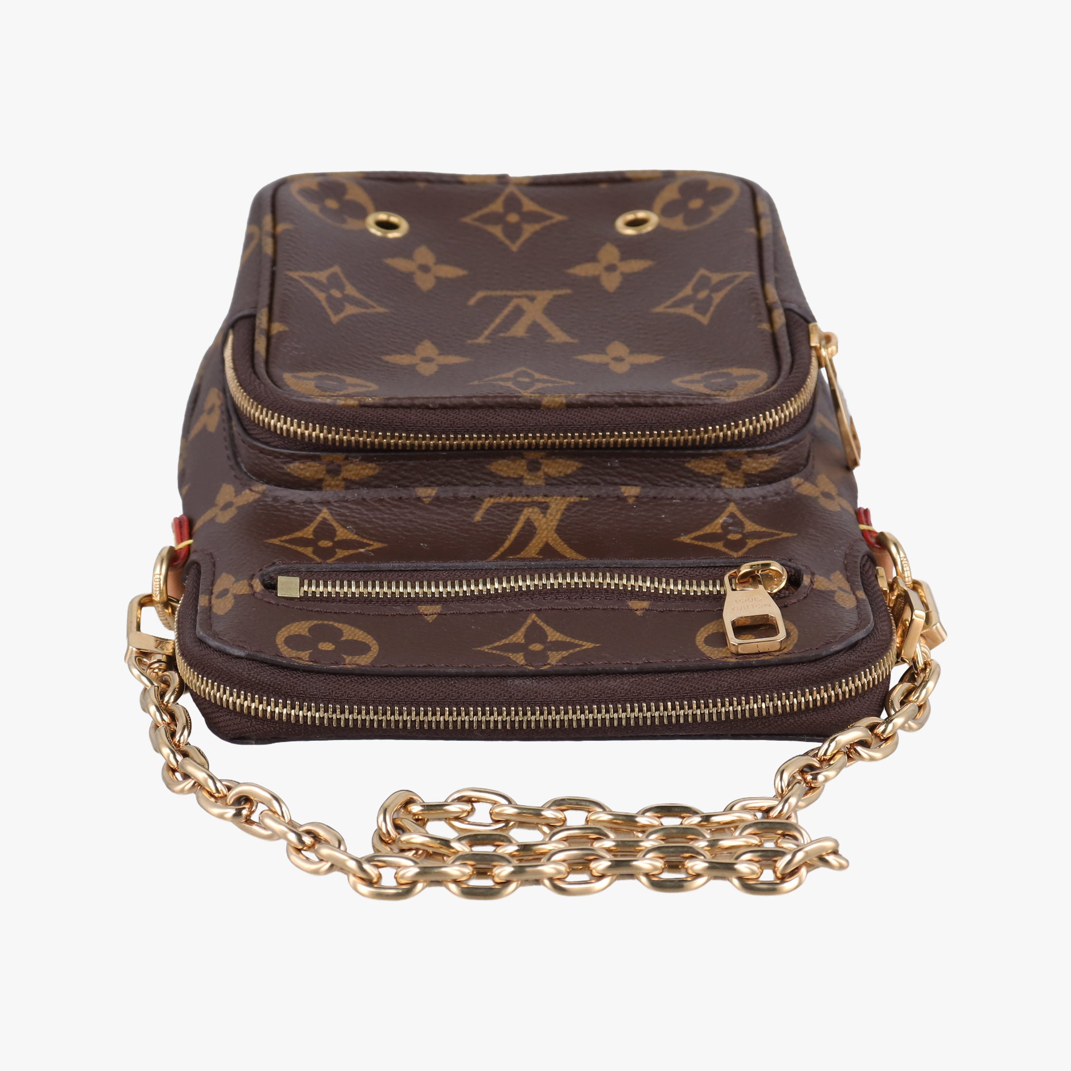 Pre-owned Louis Vuitton Utility Phone Sleeve Brown Monogram Canvas M80746 shoulderbag | stylenewstar