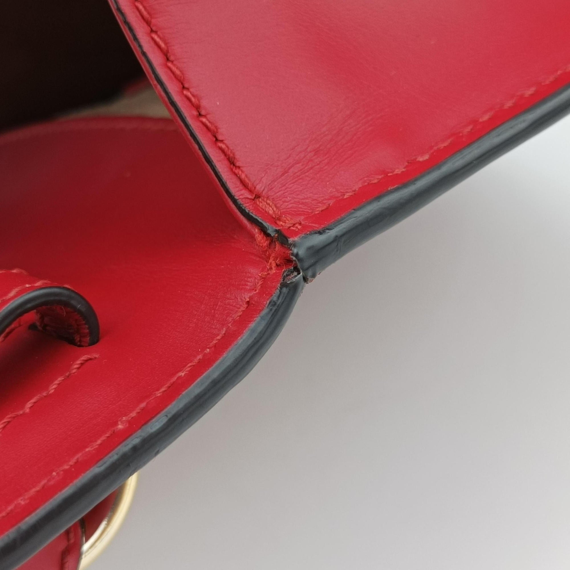 Pre-owned Gucci Sylvie Red Leather 470270 shoulderbag | stylenewstar