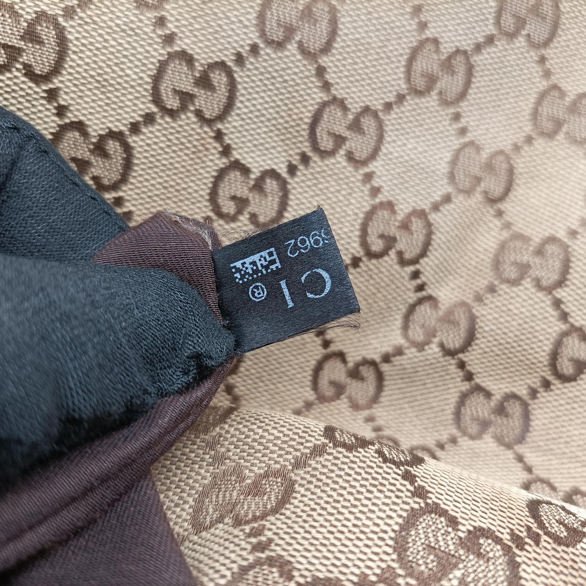 Pre-owned Gucci Charlotte Hobo Brown×White Leather×canvas 203504 handbag | stylenewstar