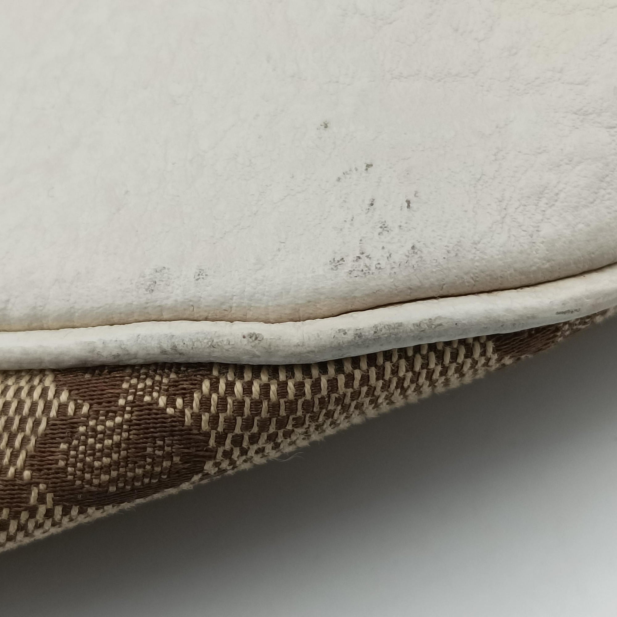 Pre-owned Gucci Charlotte Hobo Brown×White Leather×canvas 203504 handbag | stylenewstar