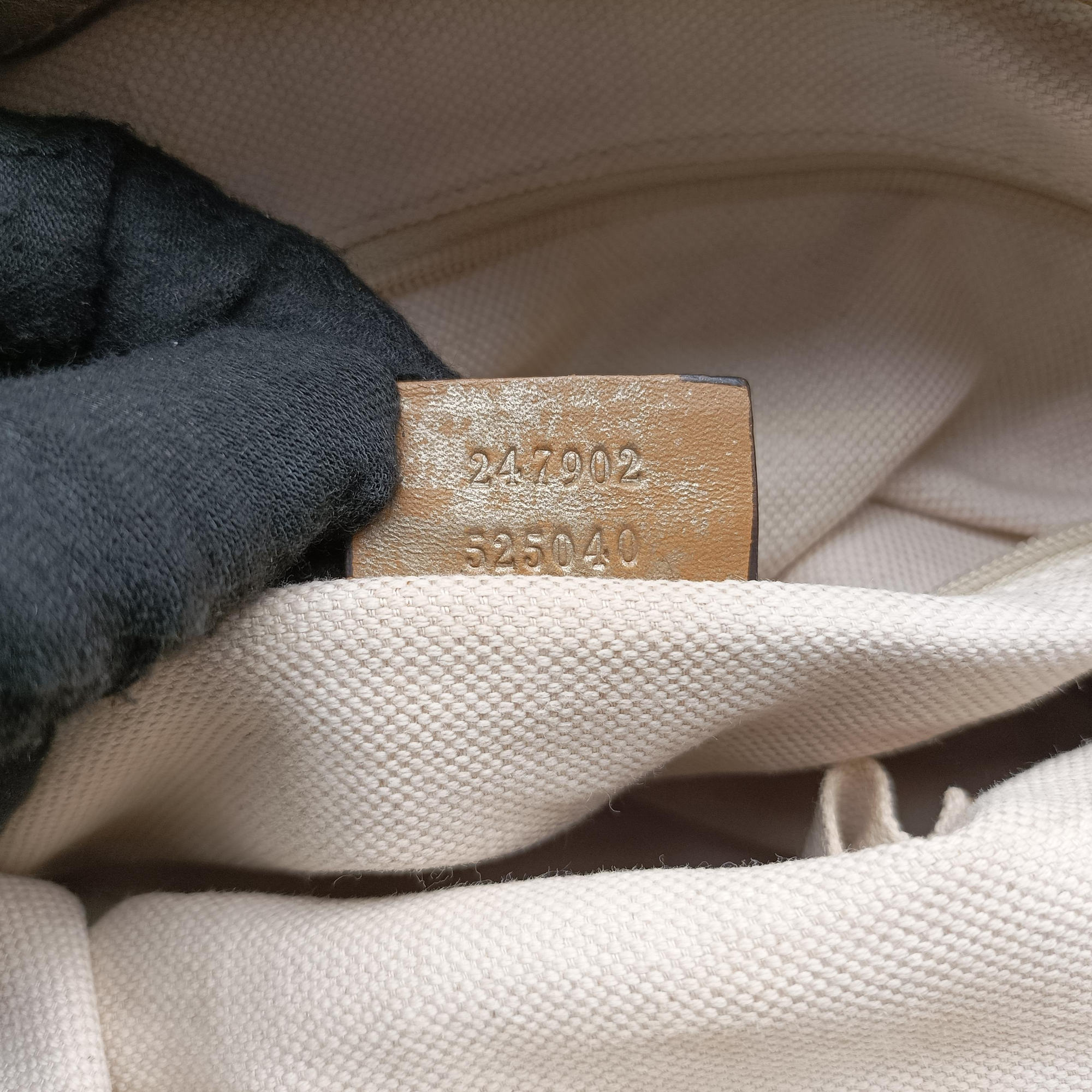 Vintage Gucci Sukey White×Brown Leather×canvas 247902 shoulderbag | stylenewstar