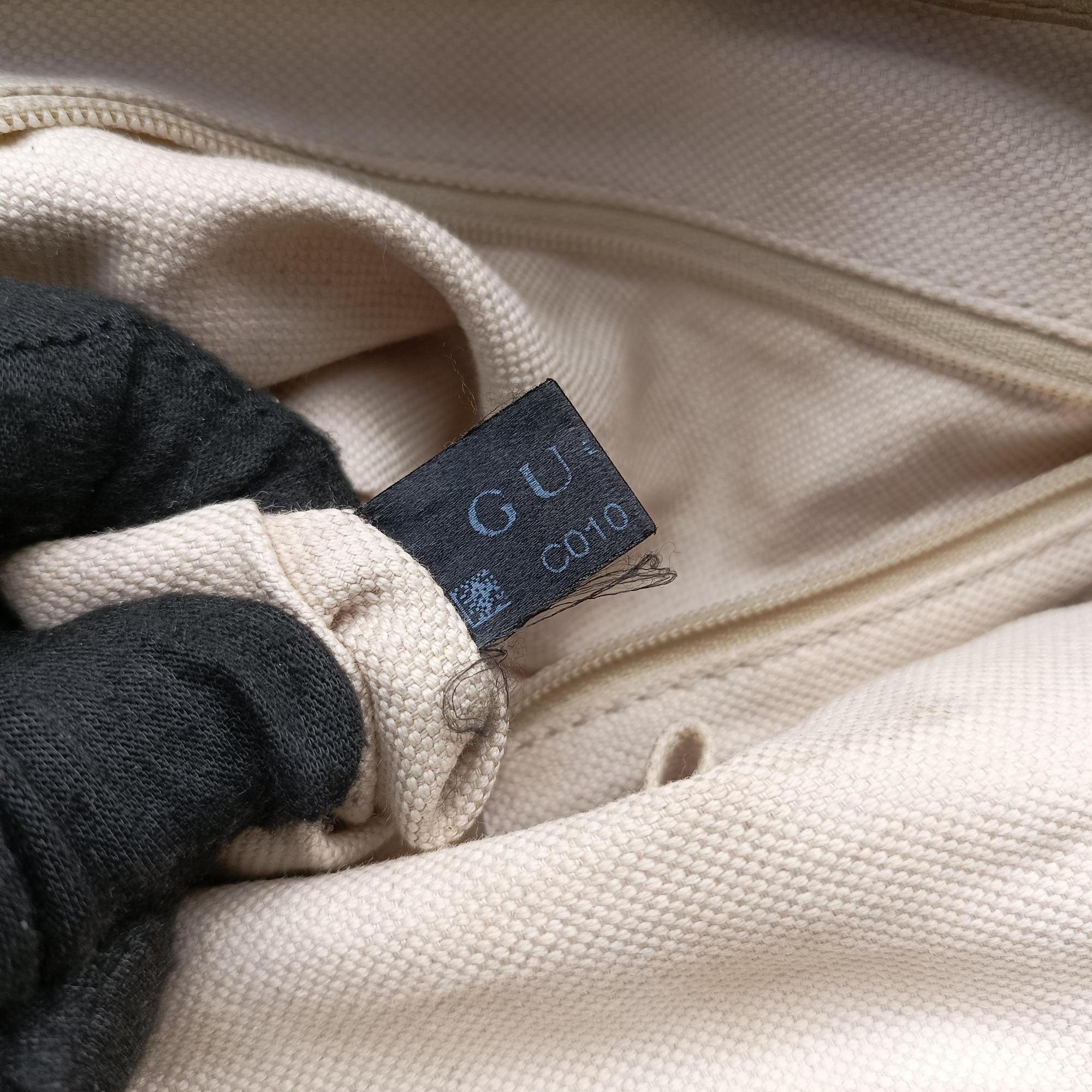 Vintage Gucci Sukey White×Brown Leather×canvas 247902 shoulderbag | stylenewstar