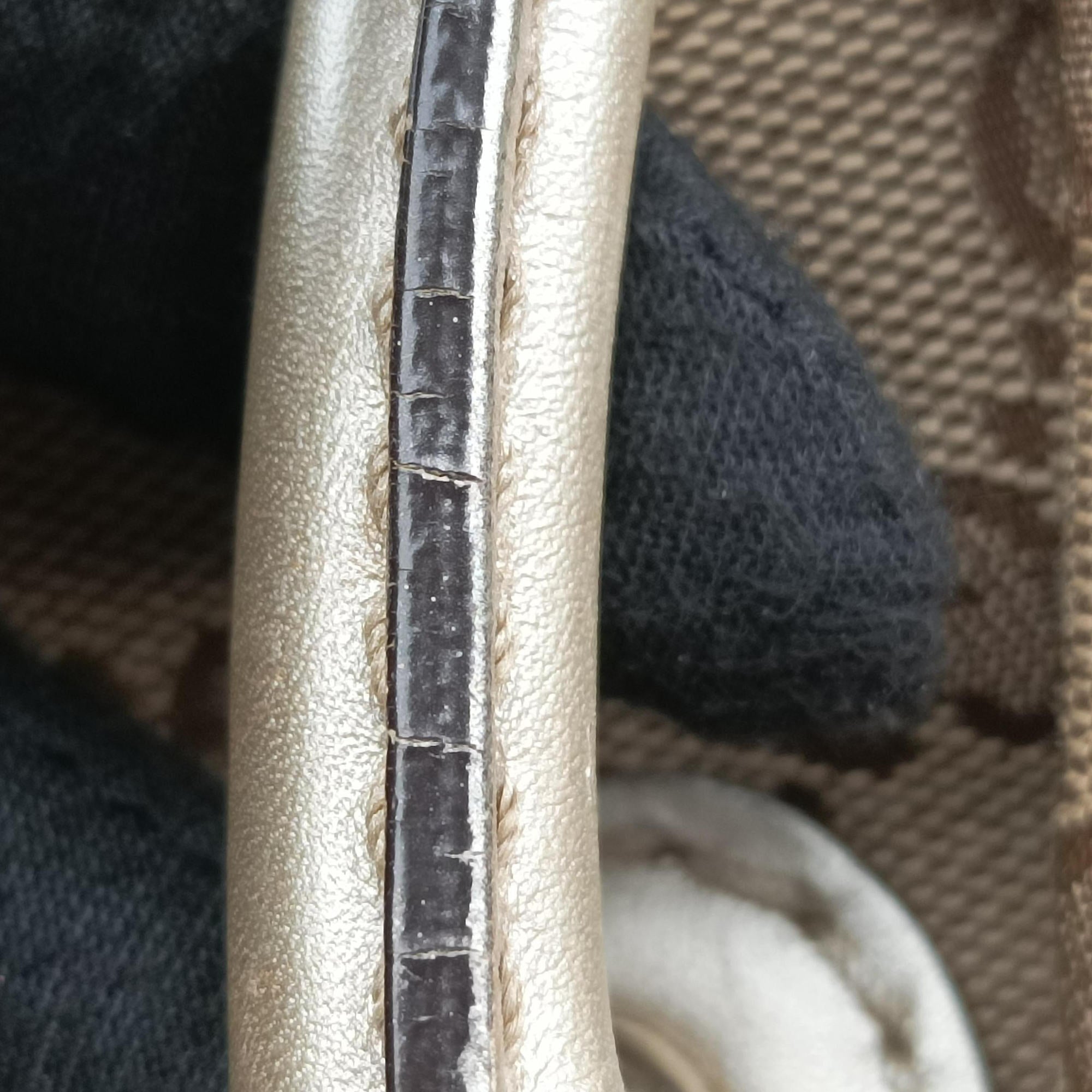Vintage Gucci Sukey White×Brown Leather×canvas 247902 shoulderbag | stylenewstar