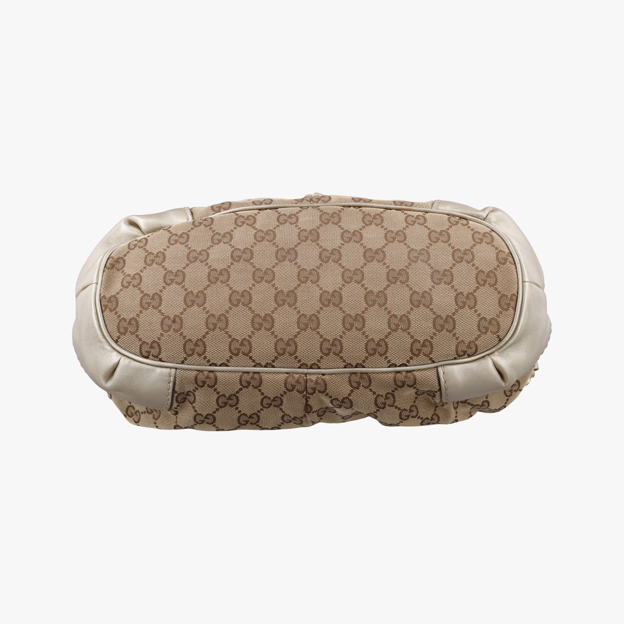 Vintage Gucci Sukey White×Brown Leather×canvas 247902 shoulderbag | stylenewstar