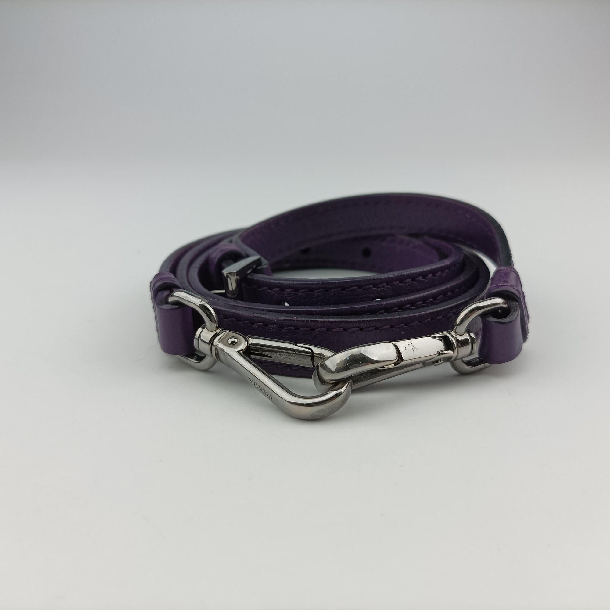Pre-owned Prada Twin Pocket Winged Tote Purple Leather BN2619 shoulderbag | stylenewstar