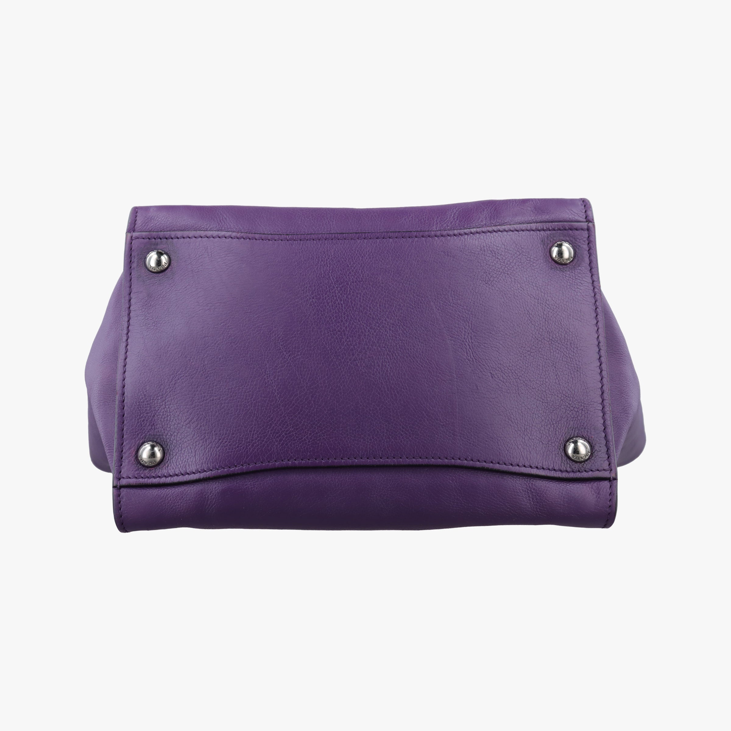 Pre-owned Prada Twin Pocket Winged Tote Purple Leather BN2619 shoulderbag | stylenewstar