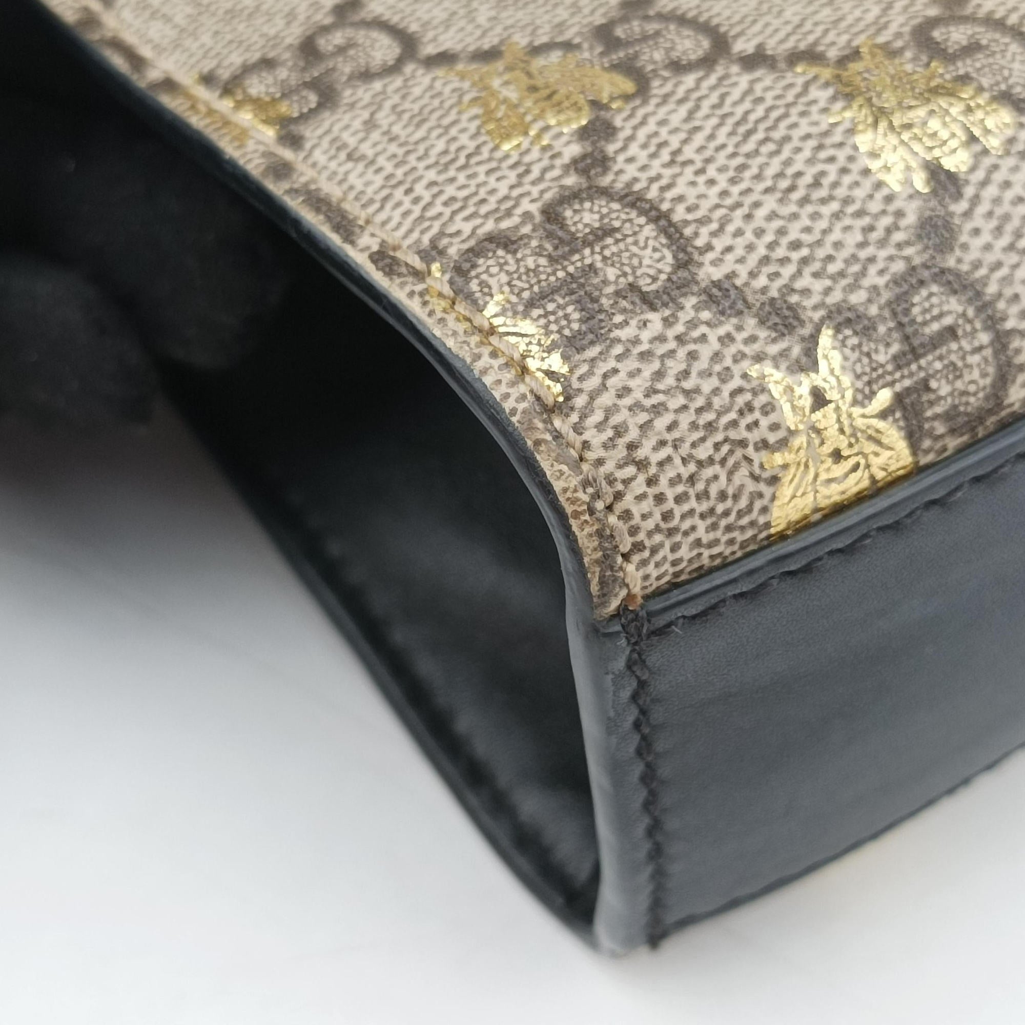 Vintage Gucci Padlock beige×black PVC coated canvas×Leather 409487 shoulderbag | stylenewstar