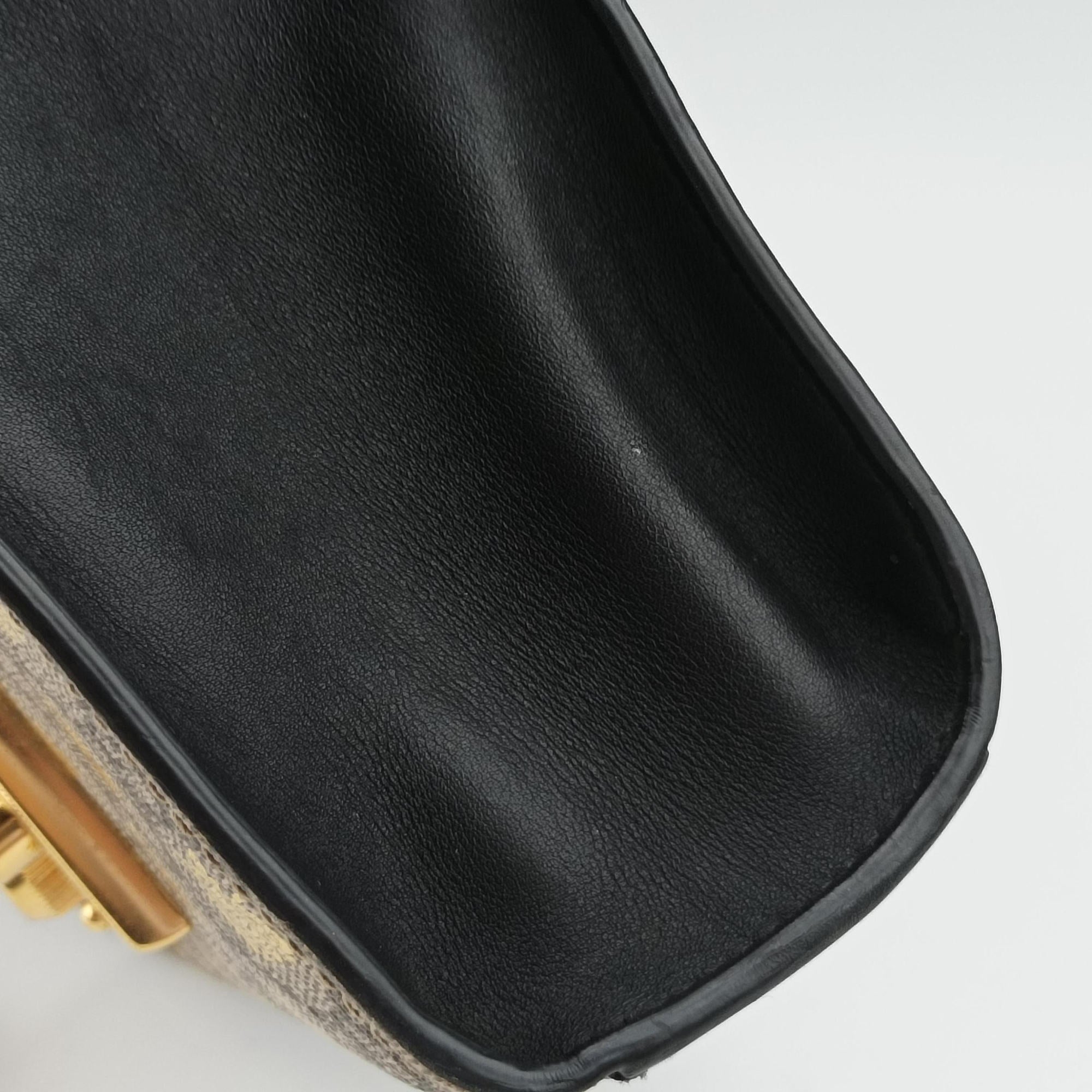 Vintage Gucci Padlock beige×black PVC coated canvas×Leather 409487 shoulderbag | stylenewstar