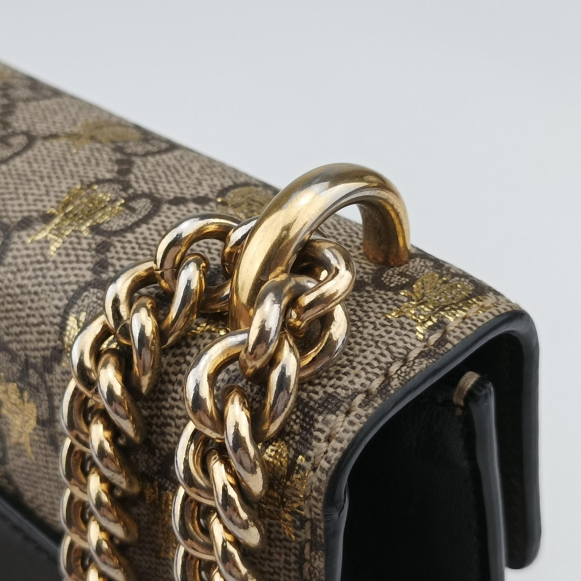 Vintage Gucci Padlock beige×black PVC coated canvas×Leather 409487 shoulderbag | stylenewstar