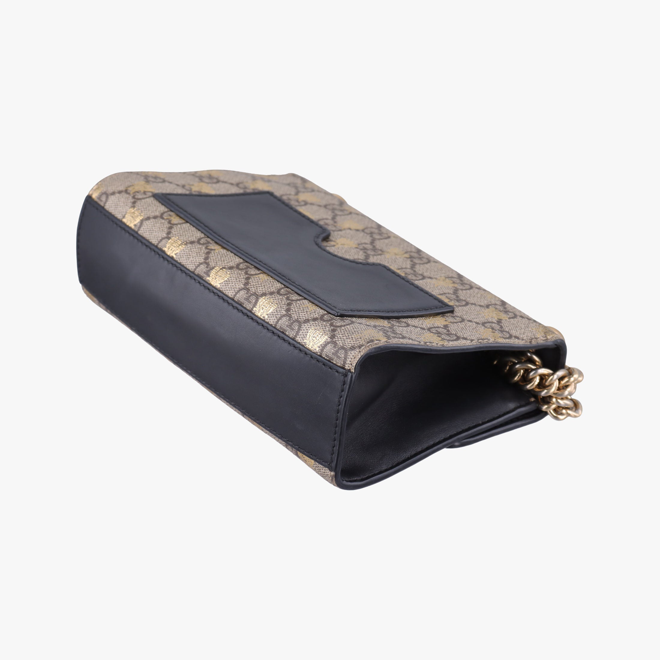 Vintage Gucci Padlock beige×black PVC coated canvas×Leather 409487 shoulderbag | stylenewstar