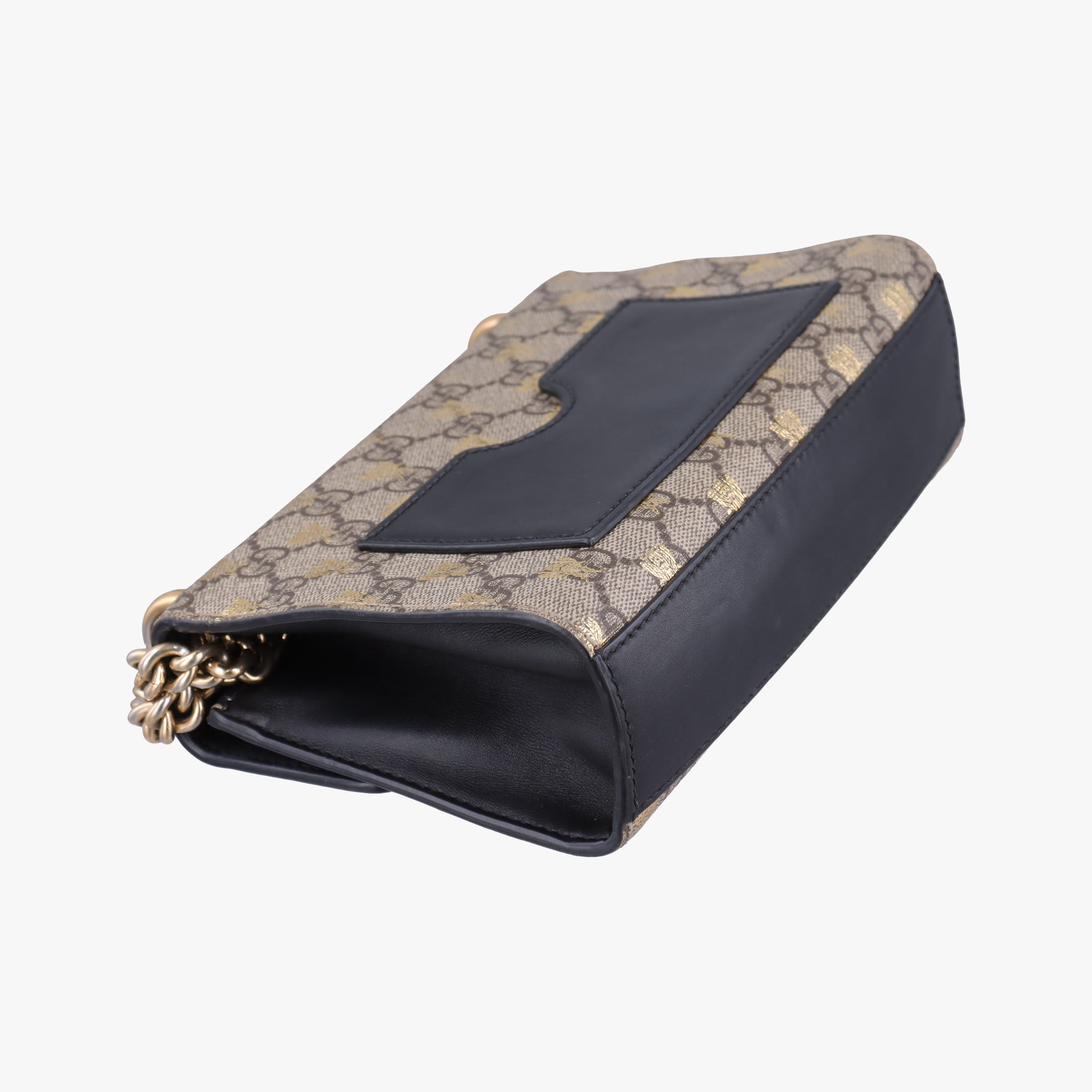 Vintage Gucci Padlock beige×black PVC coated canvas×Leather 409487 shoulderbag | stylenewstar