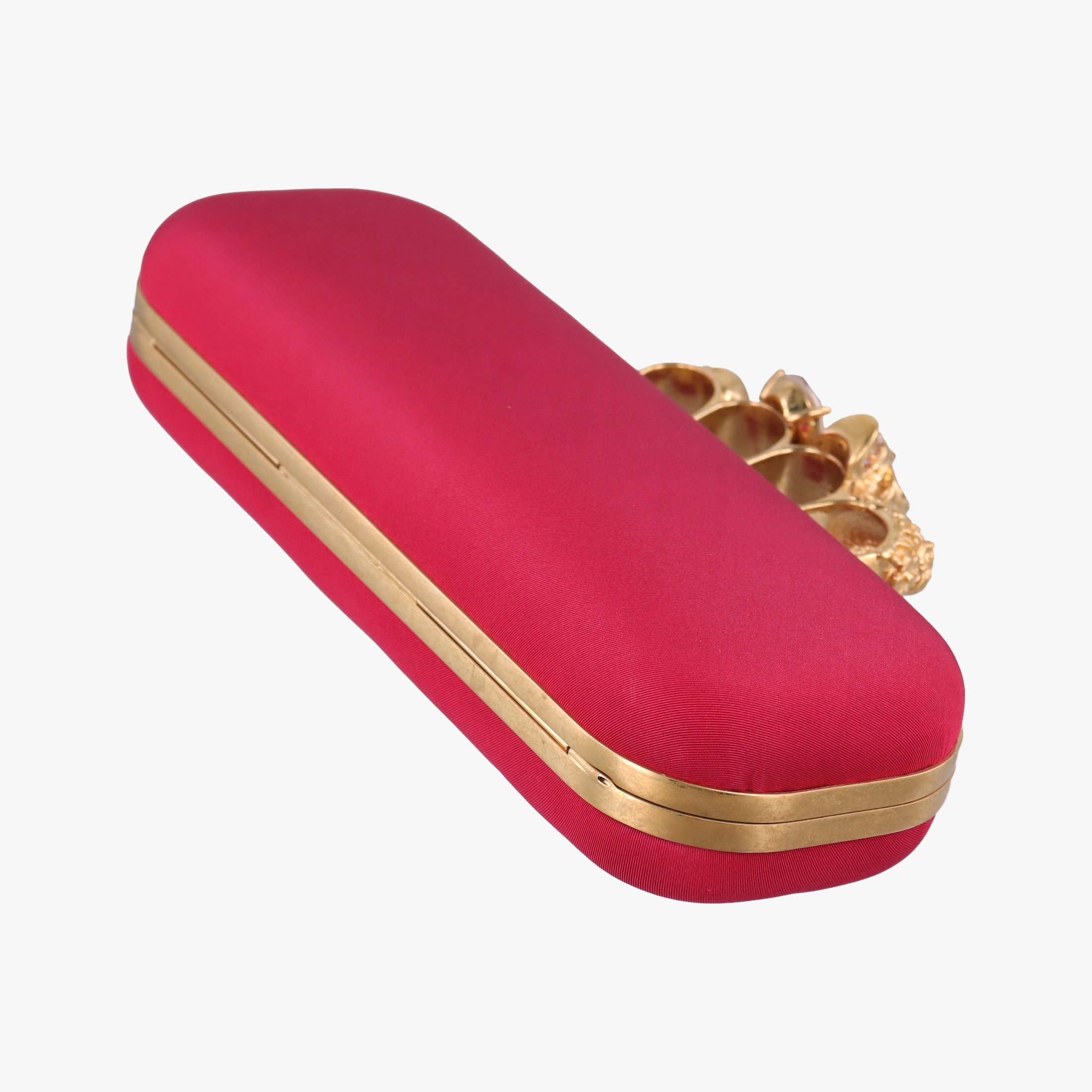Secondhand Alexander McQueen Four Ring Red Fabric  clutchbag | stylenewstar