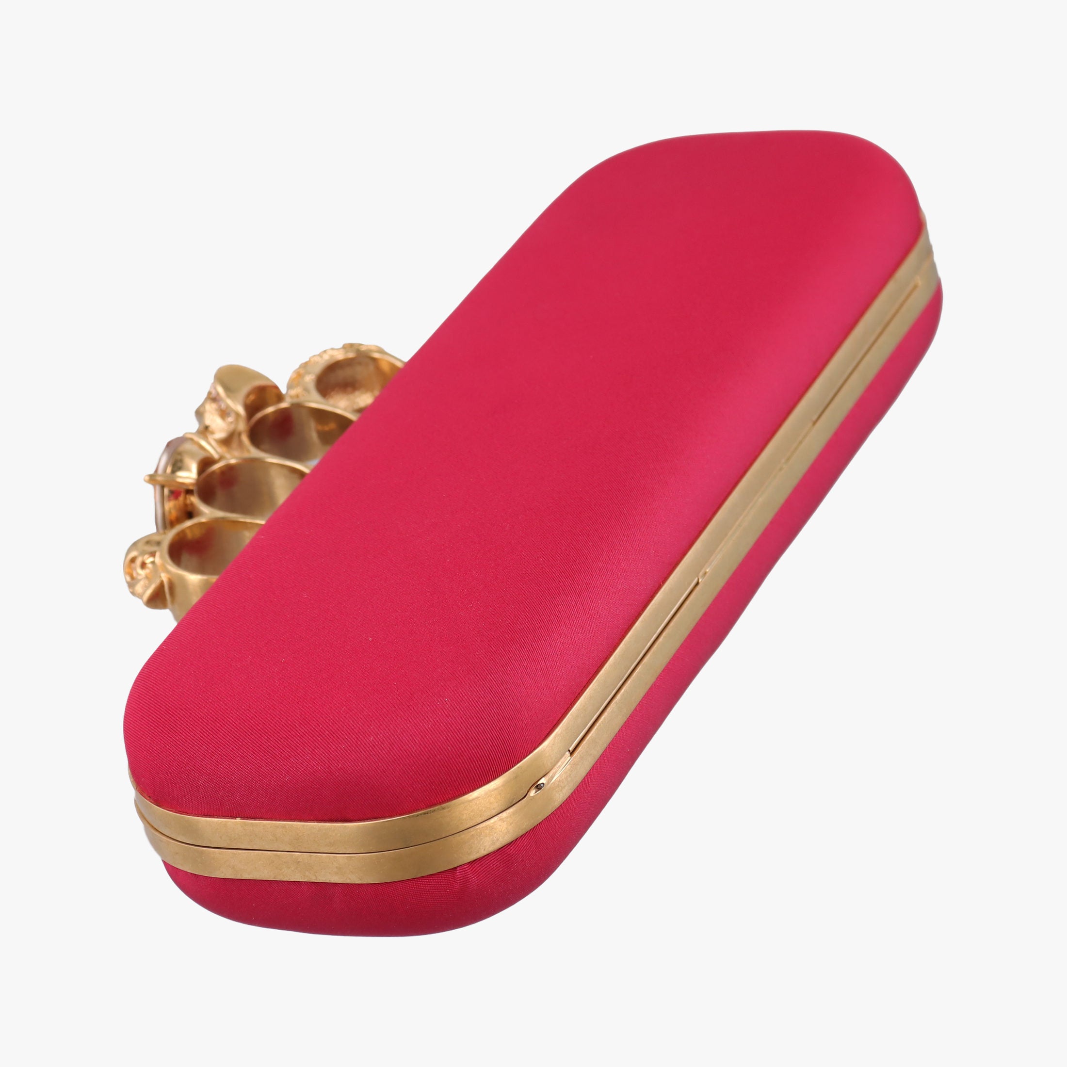 Secondhand Alexander McQueen Four Ring Red Fabric  clutchbag | stylenewstar