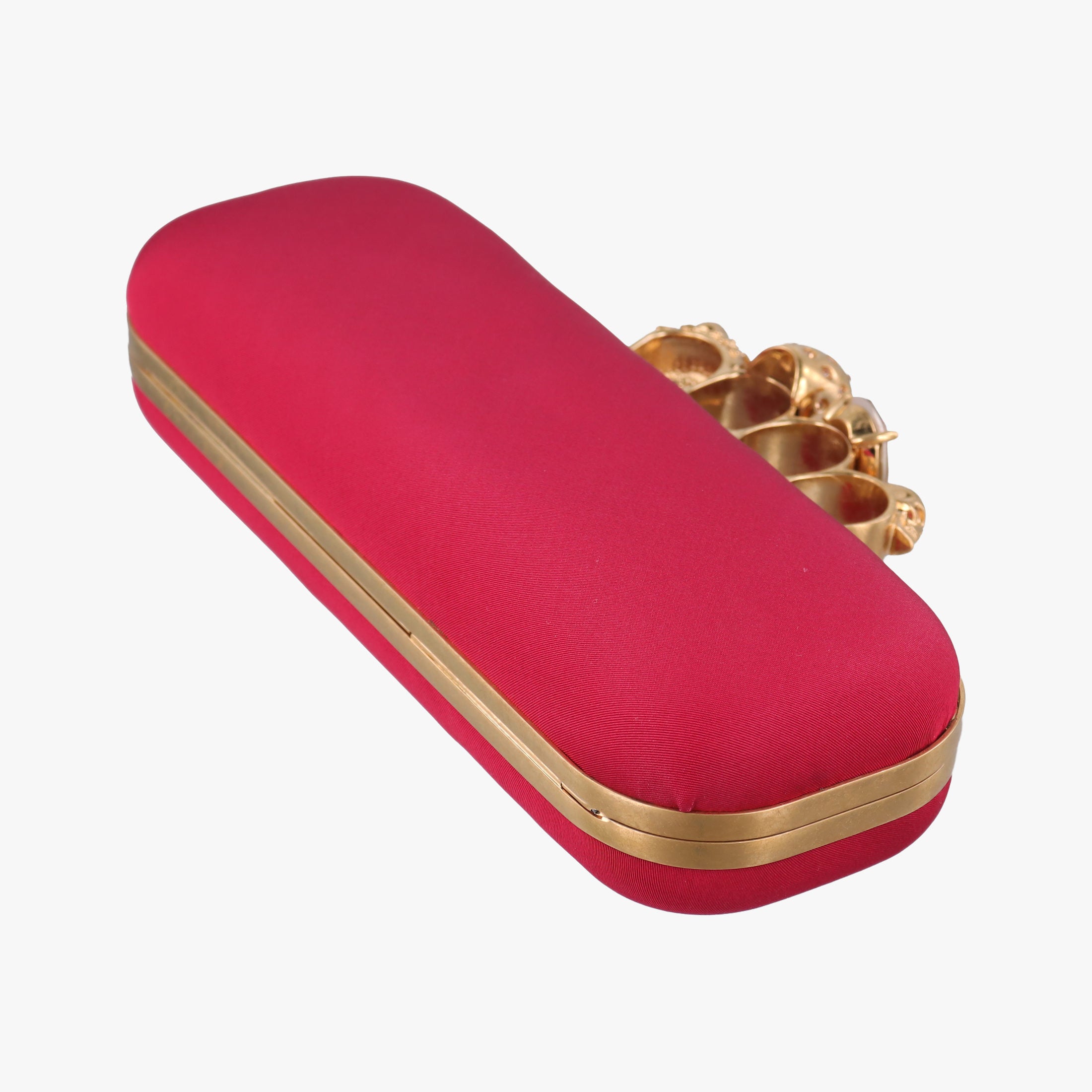 Secondhand Alexander McQueen Four Ring Red Fabric  clutchbag | stylenewstar
