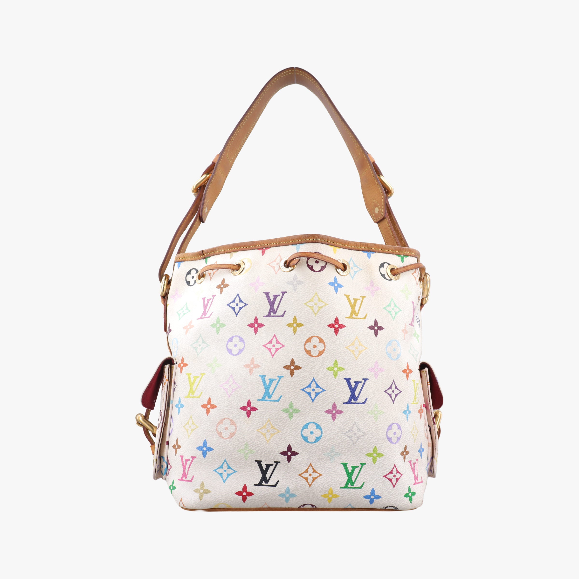 Secondhand Louis Vuitton Petit NOe white Monogram Multicolor M42229 shoulderbag | stylenewstar