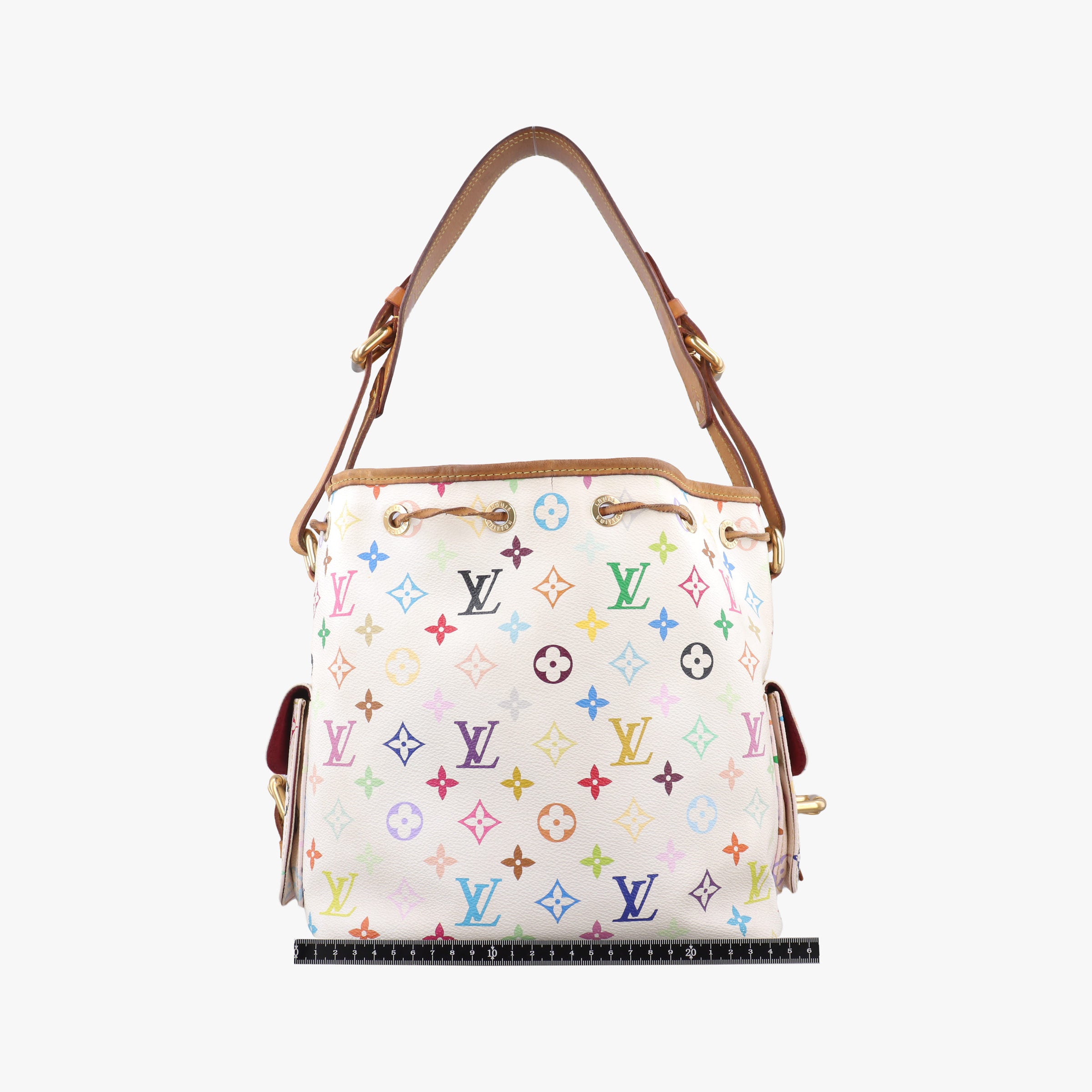 Secondhand Louis Vuitton Petit NOe white Monogram Multicolor M42229 shoulderbag | stylenewstar