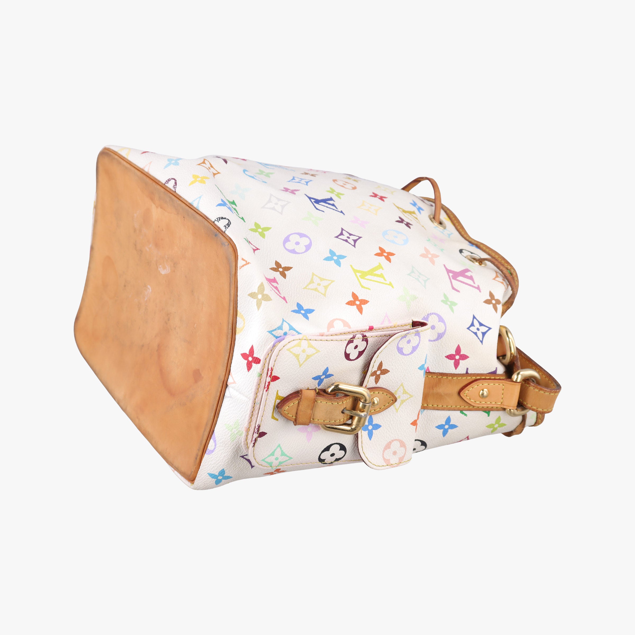 Secondhand Louis Vuitton Petit NOe white Monogram Multicolor M42229 shoulderbag | stylenewstar