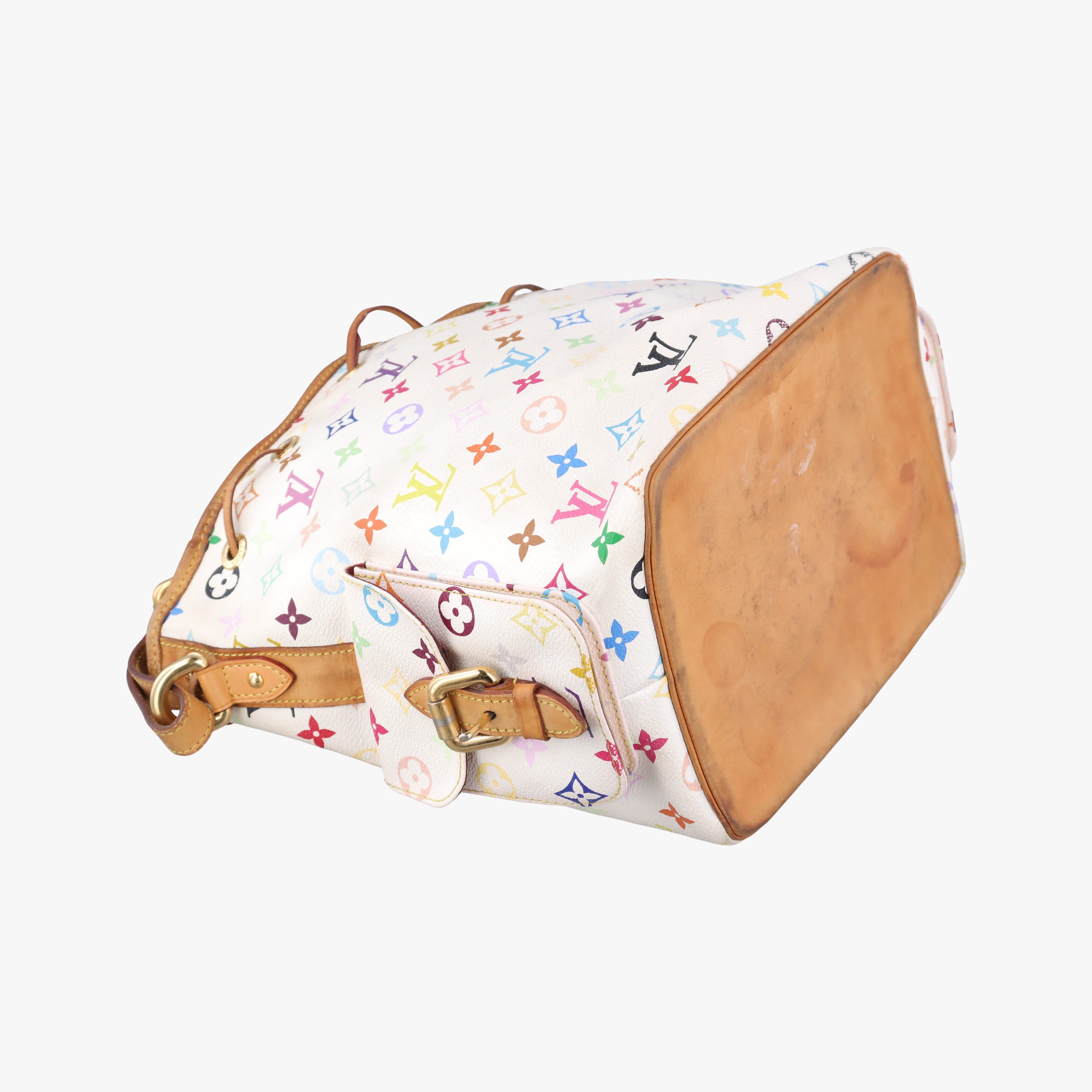 Secondhand Louis Vuitton Petit NOe white Monogram Multicolor M42229 shoulderbag | stylenewstar