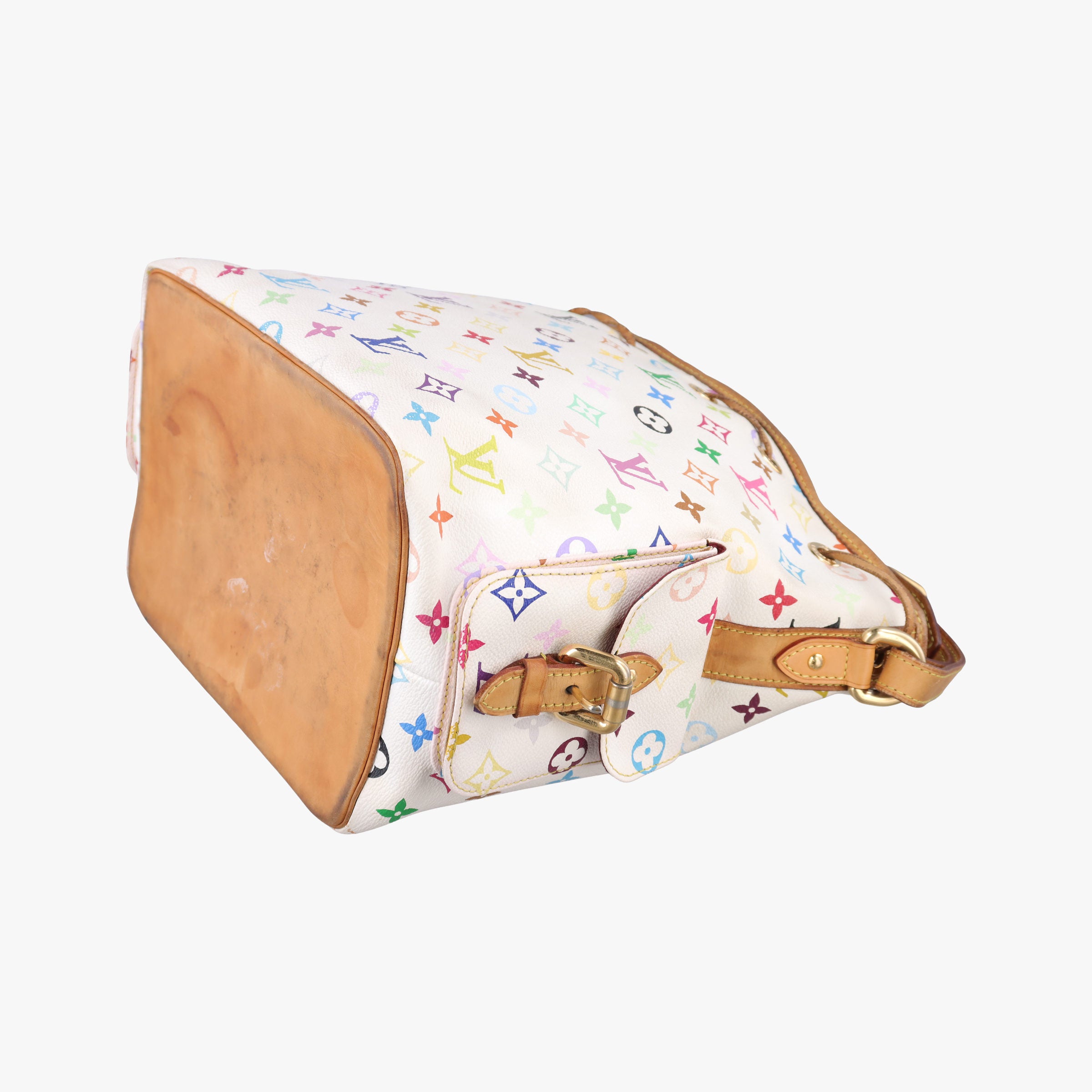 Secondhand Louis Vuitton Petit NOe white Monogram Multicolor M42229 shoulderbag | stylenewstar