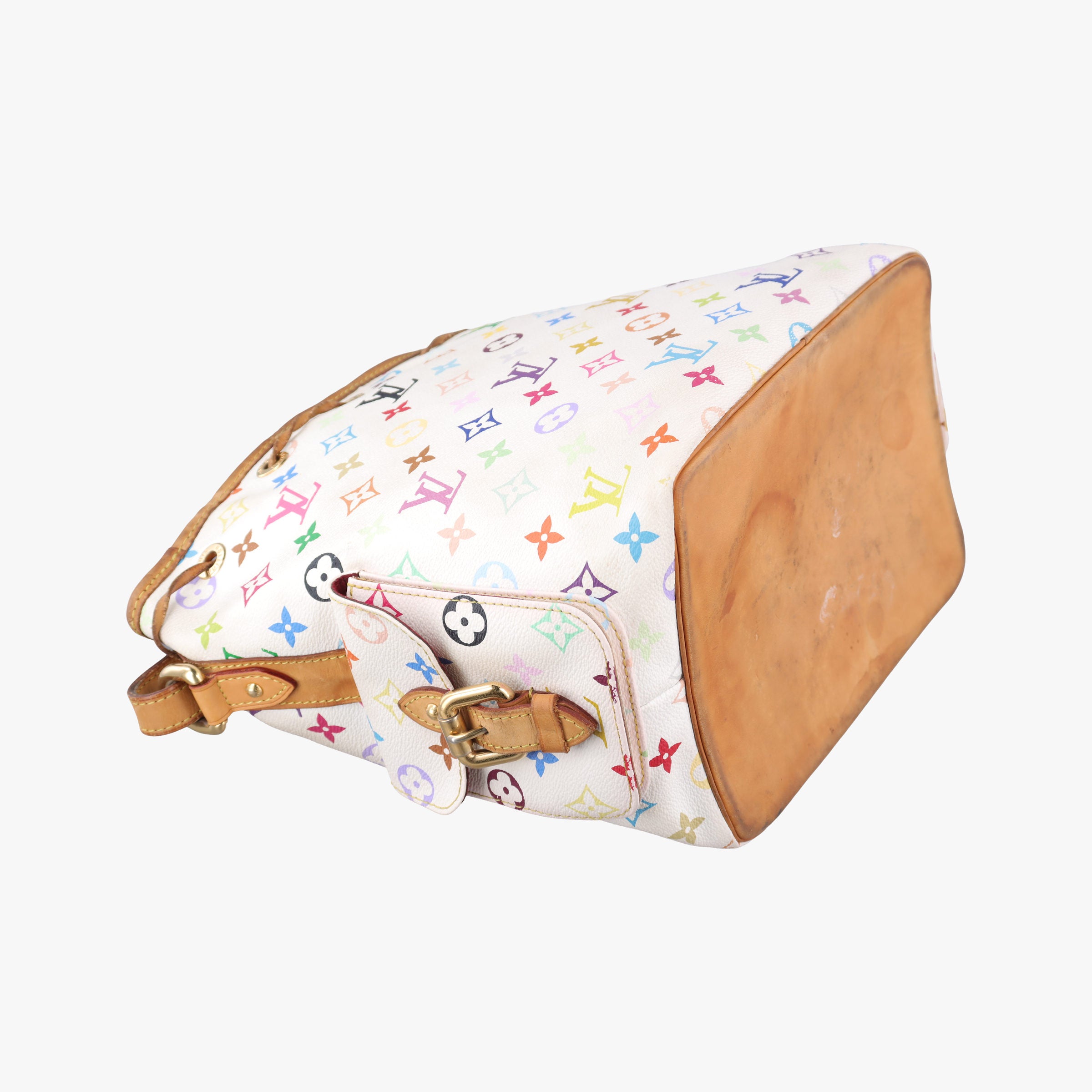 Secondhand Louis Vuitton Petit NOe white Monogram Multicolor M42229 shoulderbag | stylenewstar