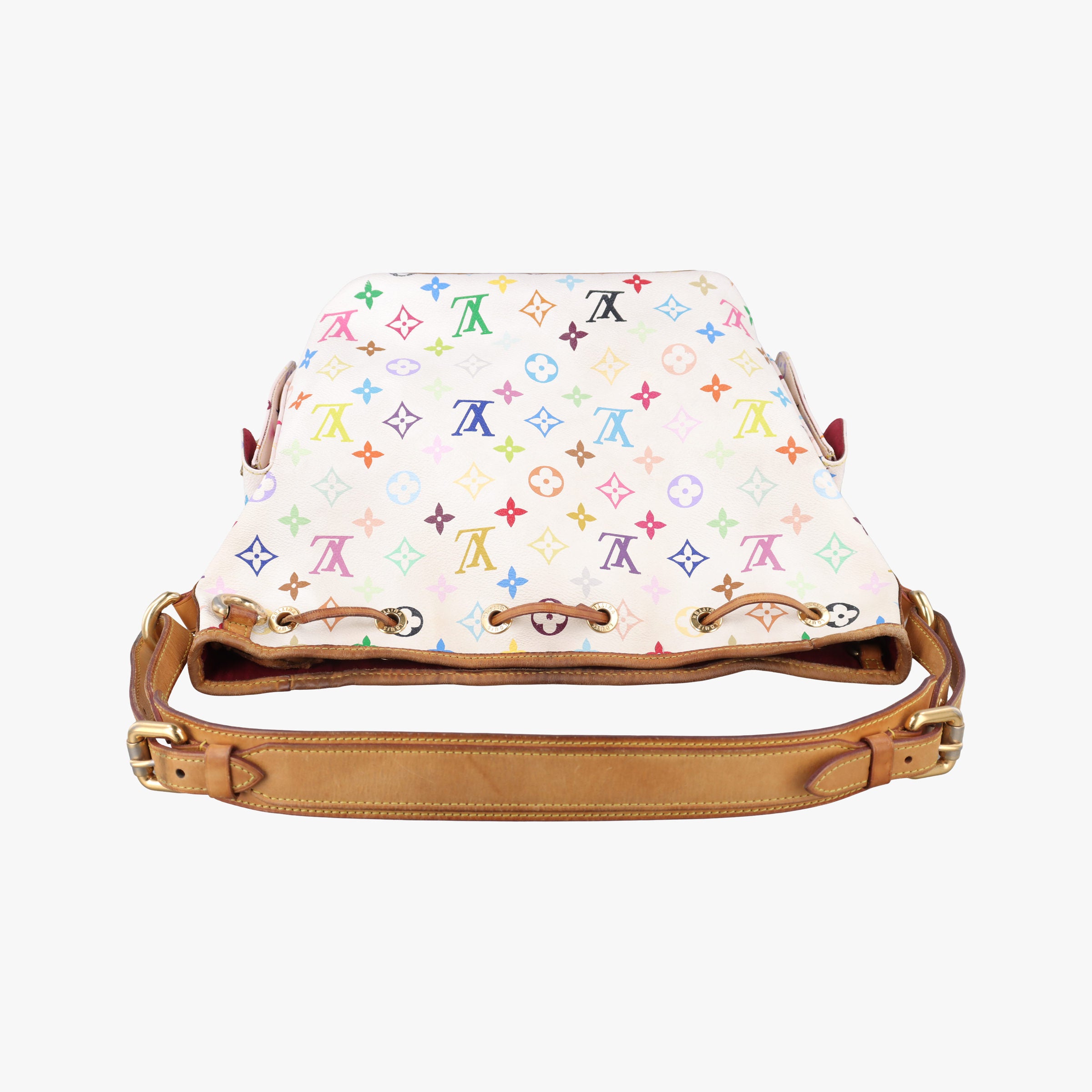 Secondhand Louis Vuitton Petit NOe white Monogram Multicolor M42229 shoulderbag | stylenewstar