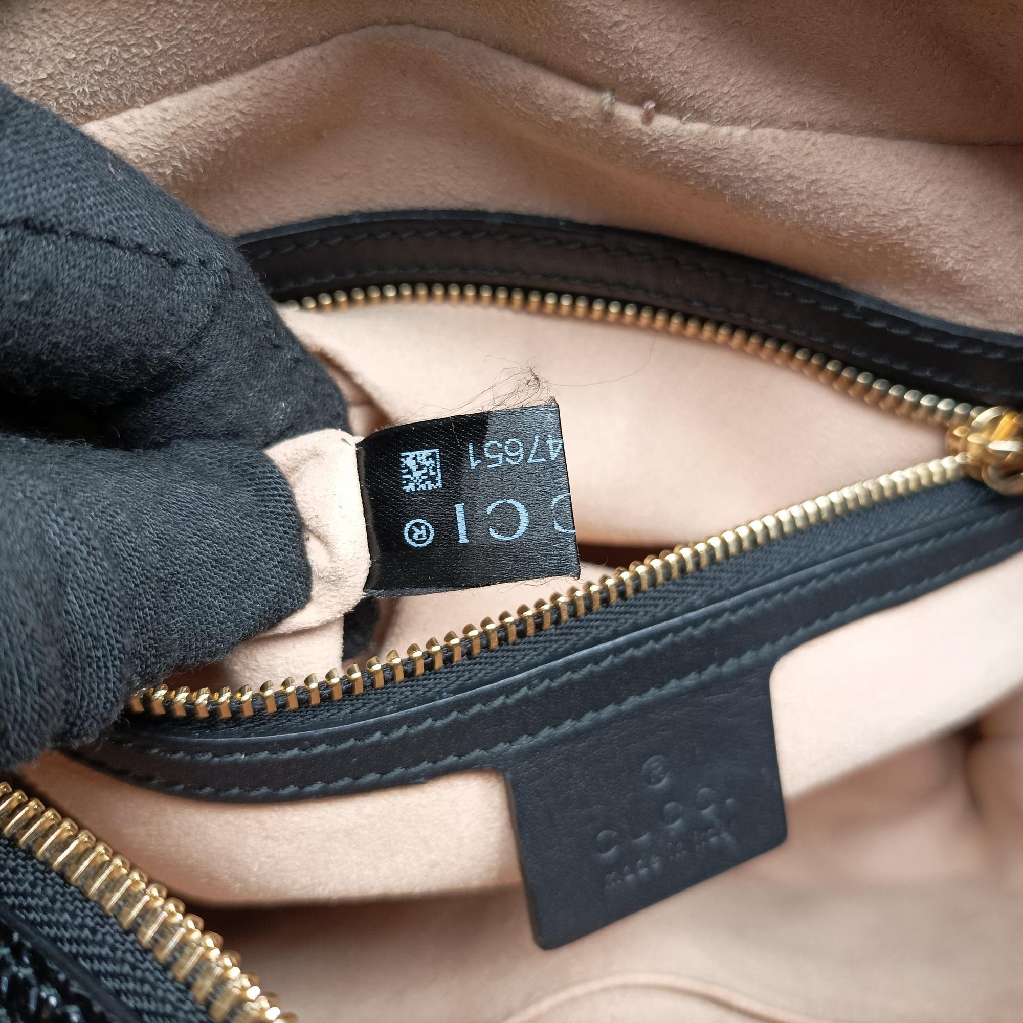 Pre-owned Gucci Ophidia Navy×black Suede×leather 517080 shoulderbag | stylenewstar