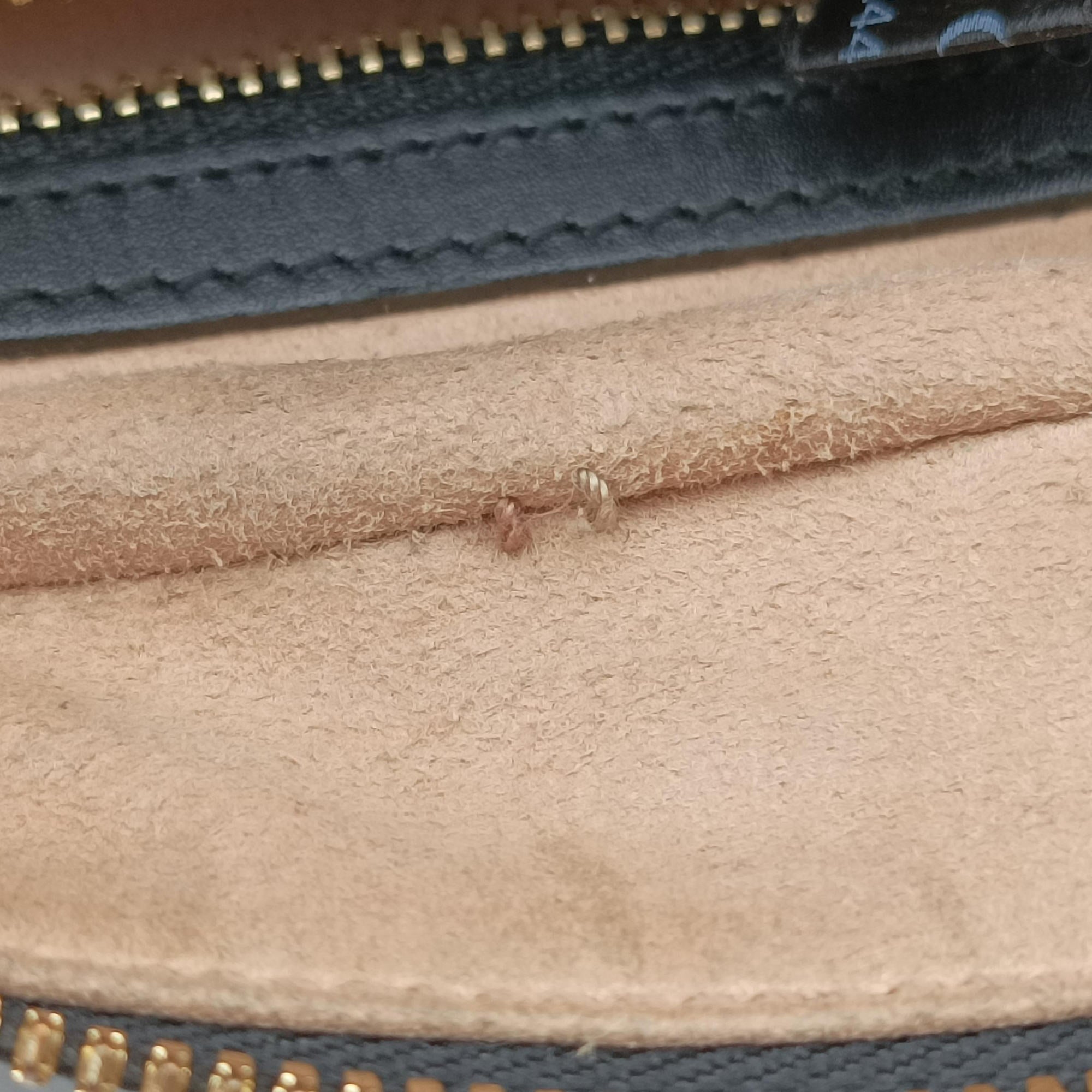 Pre-owned Gucci Ophidia Navy×black Suede×leather 517080 shoulderbag | stylenewstar