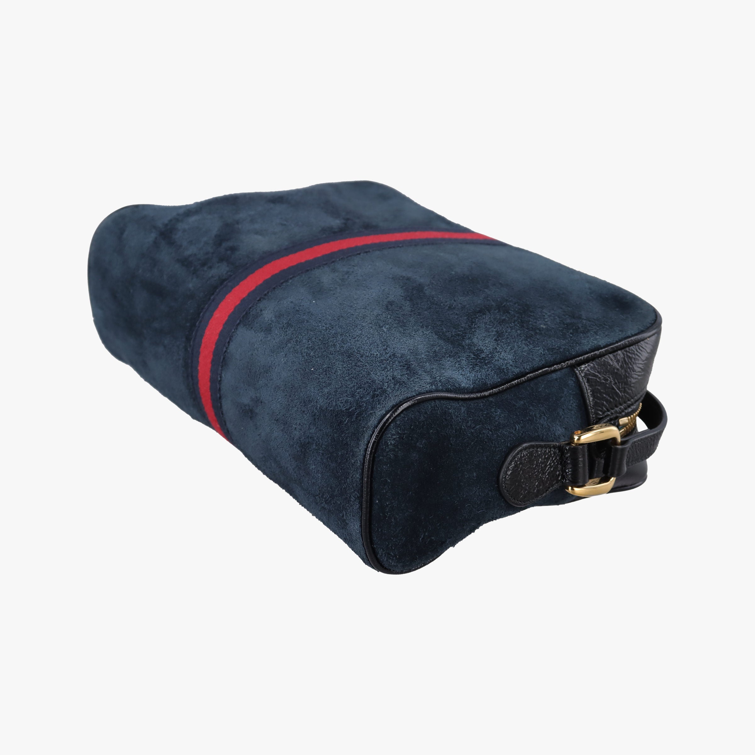 Pre-owned Gucci Ophidia Navy×black Suede×leather 517080 shoulderbag | stylenewstar