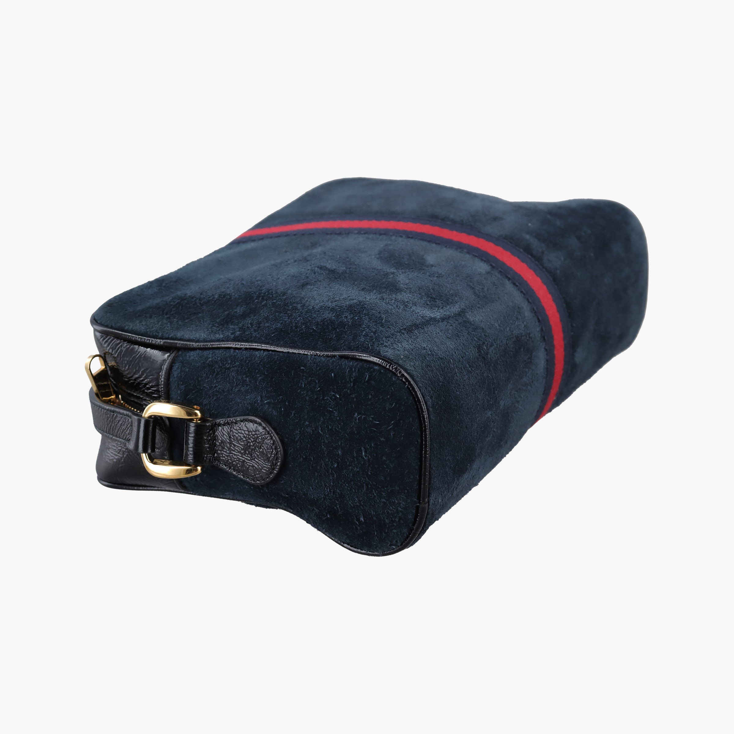 Pre-owned Gucci Ophidia Navy×black Suede×leather 517080 shoulderbag | stylenewstar